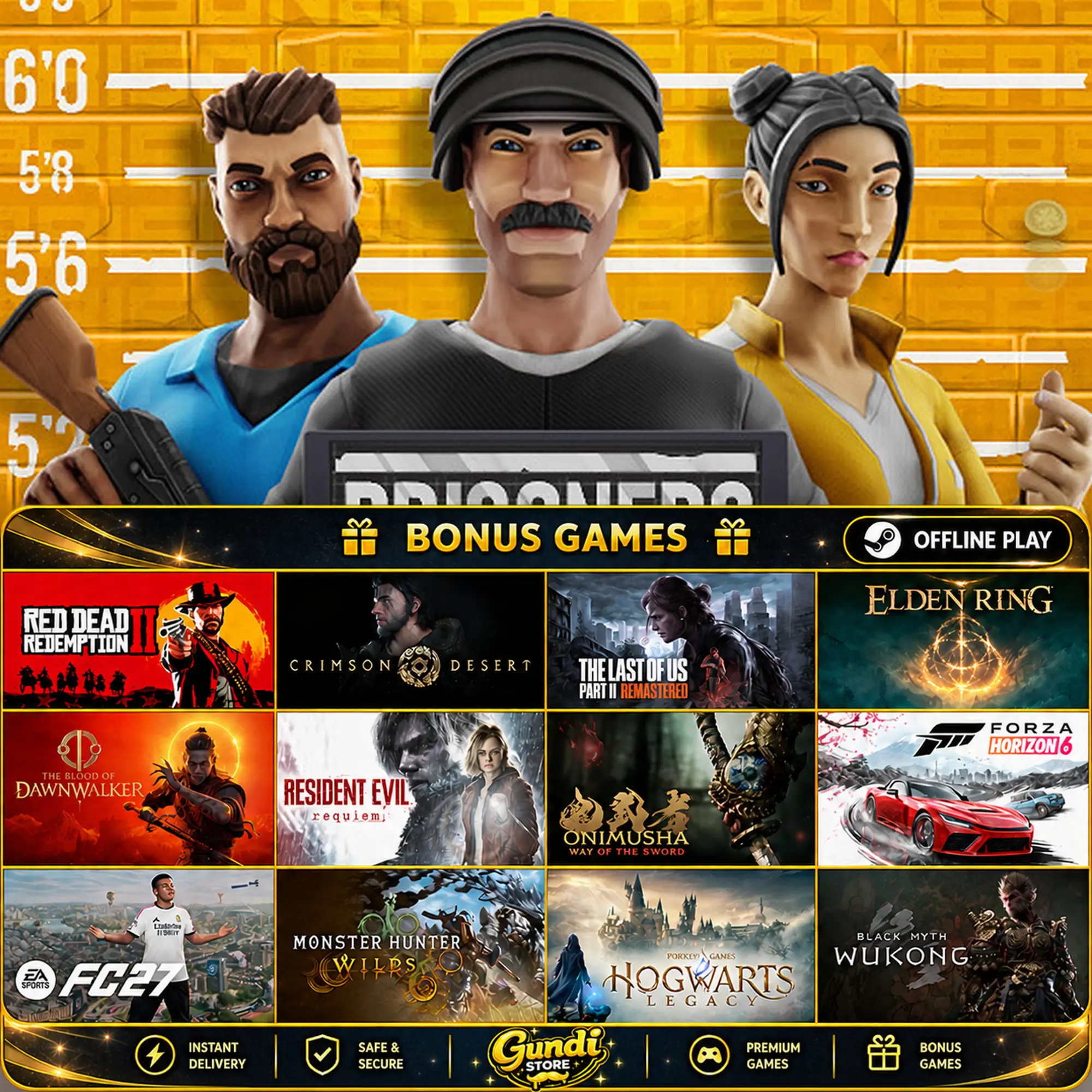 [AUTO CODE] - Prisoners + BONUS GAME