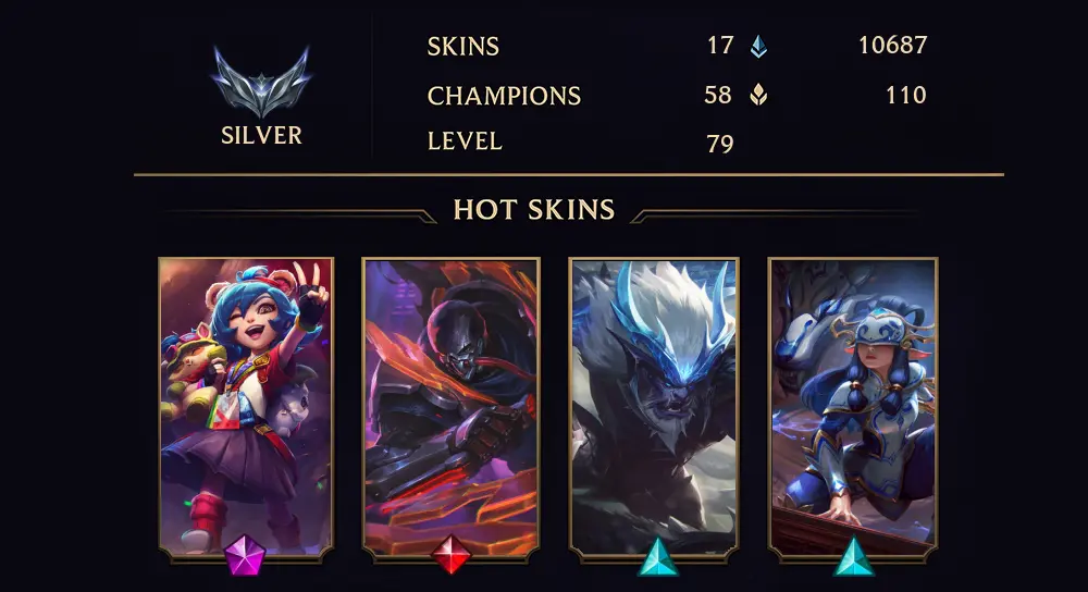 SILVER II - 79 LVL - 17 SKIN