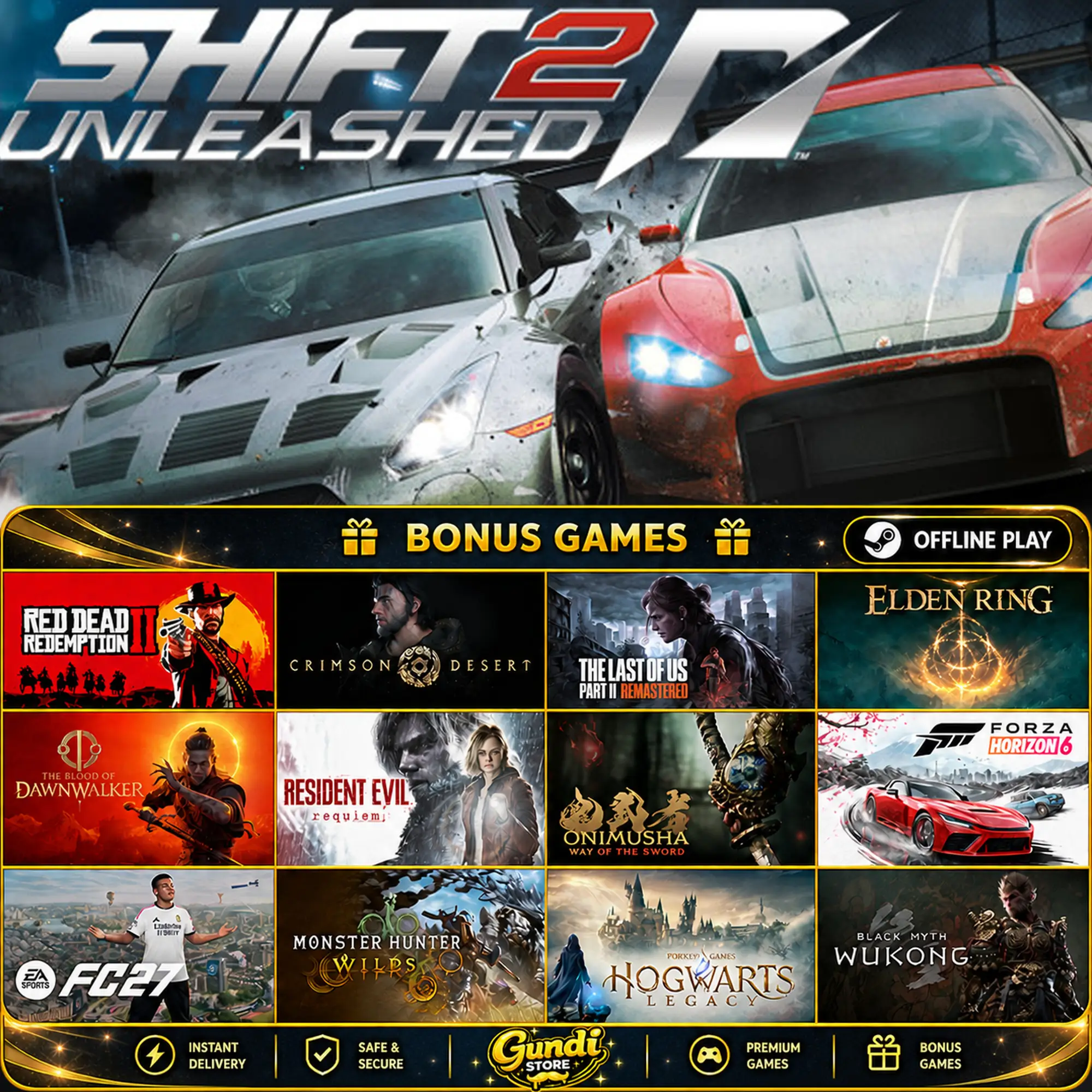 [AUTO CODE] - Shift 2 Unleashed + BONUS GAME