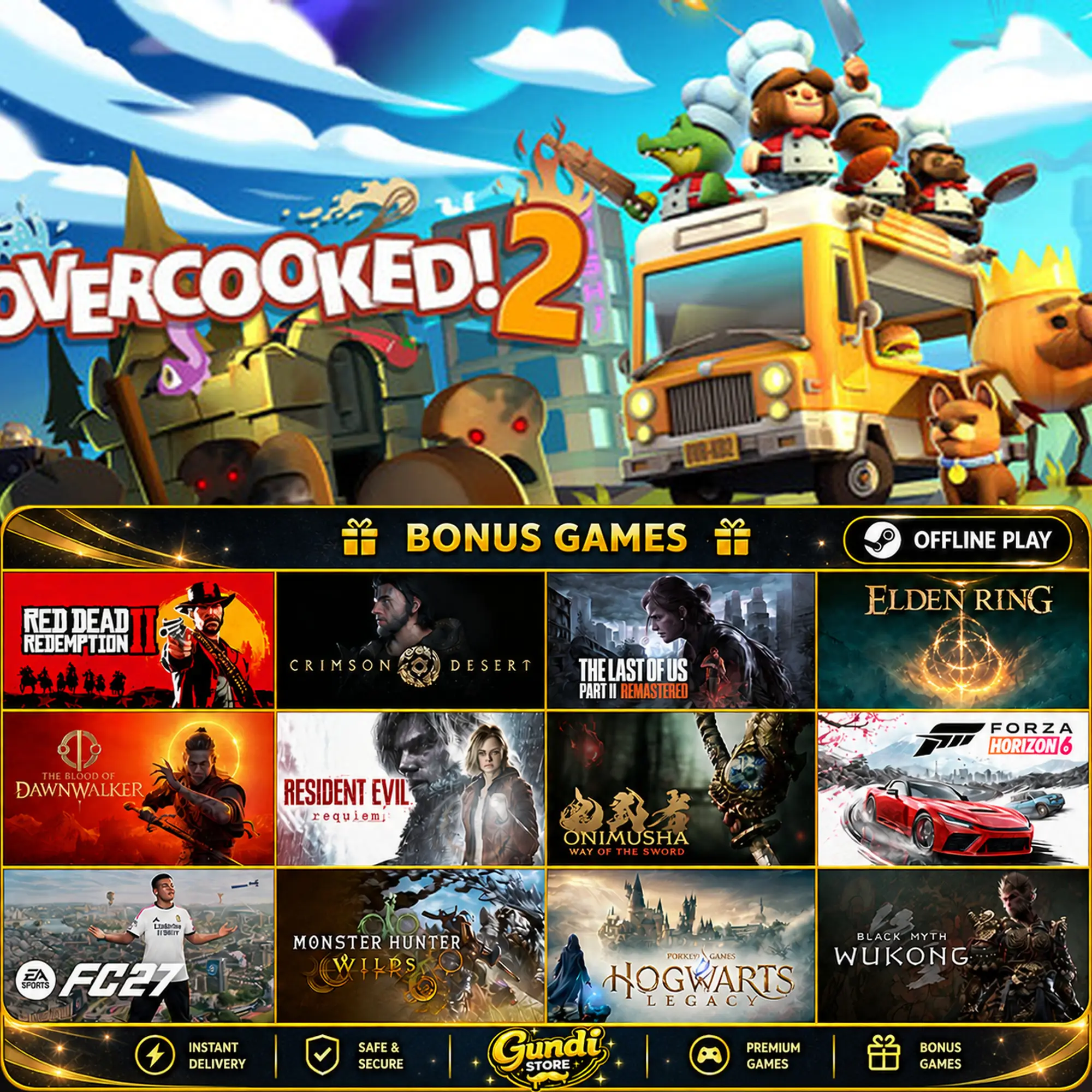 [AUTO CODE] - Overcooked! 2 + BONUS GAME