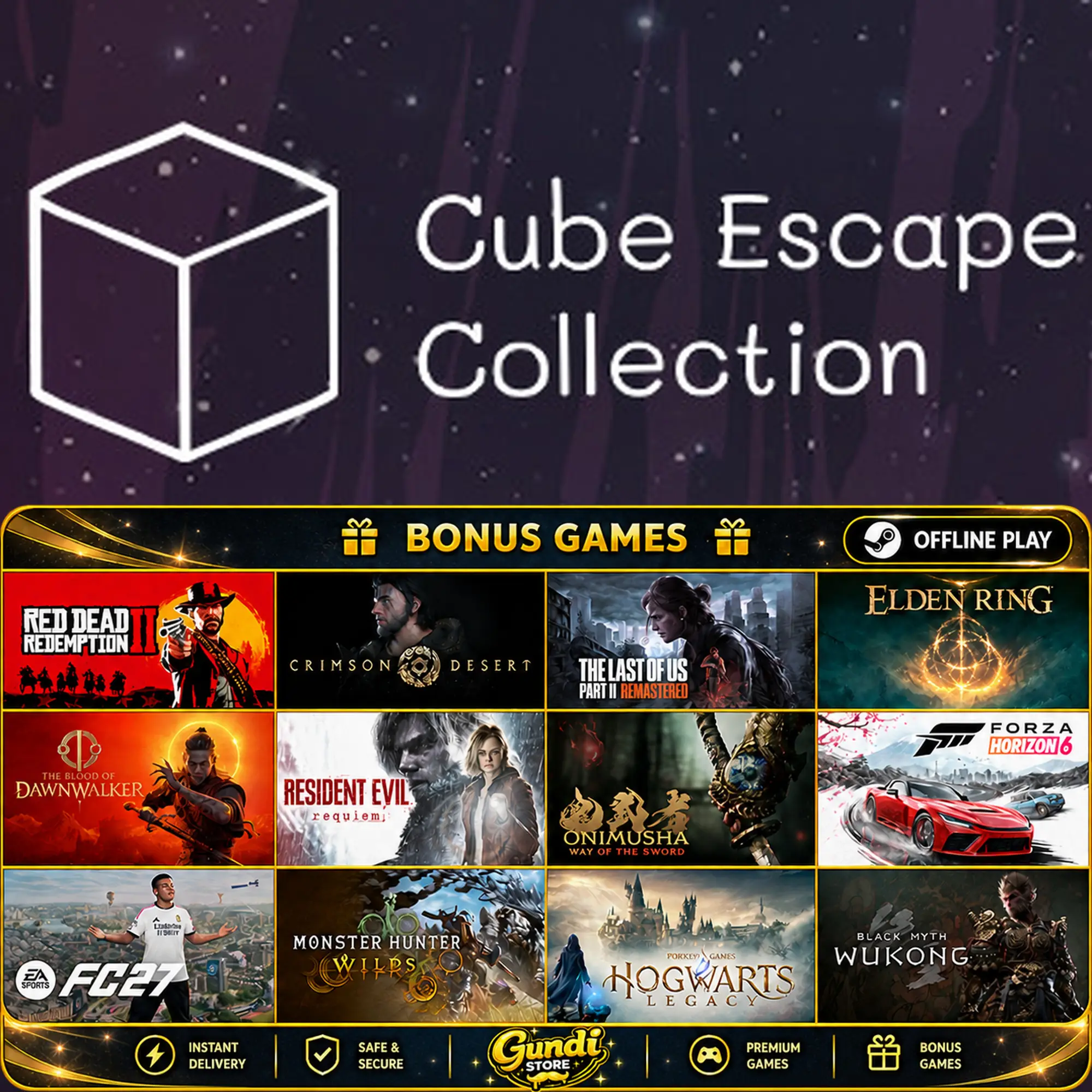 [AUTO CODE] - Cube Escape Collection + BONUS GAME