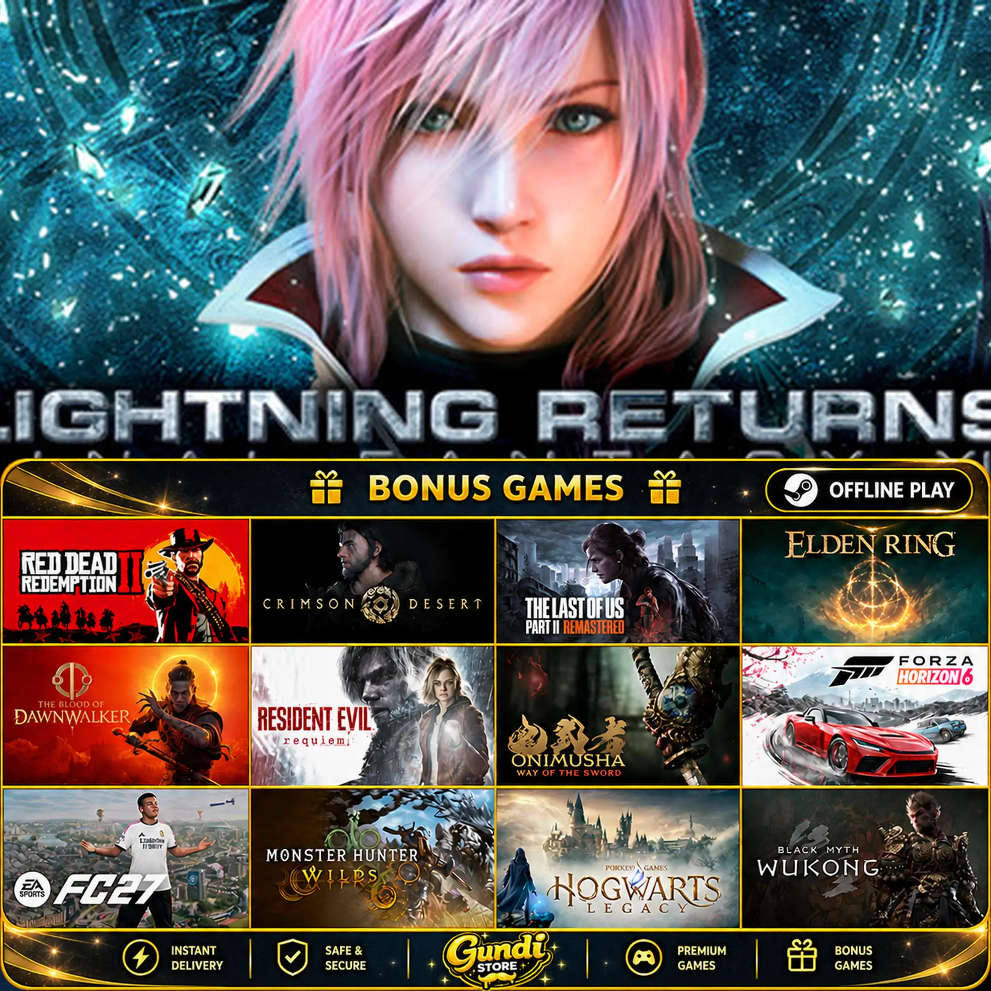[AUTO CODE] - LIGHTNING RETURNS_ FINAL FANTASY XIII + BONUS GAME