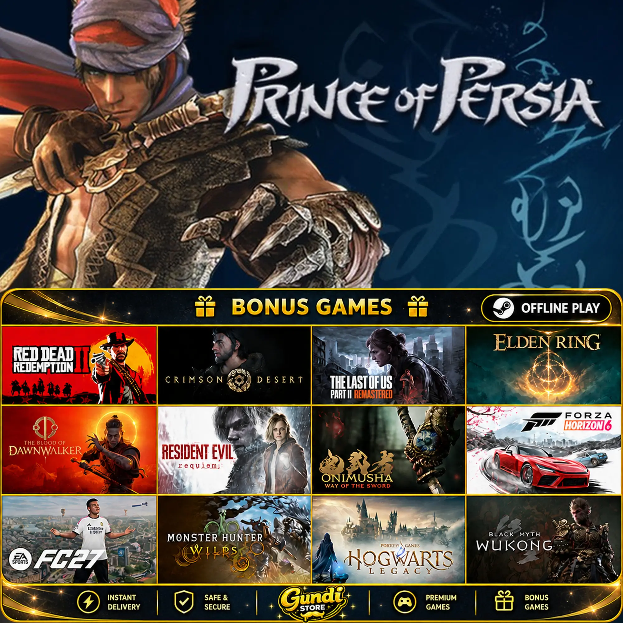 [AUTO CODE] - Prince of Persia + BONUS GAME