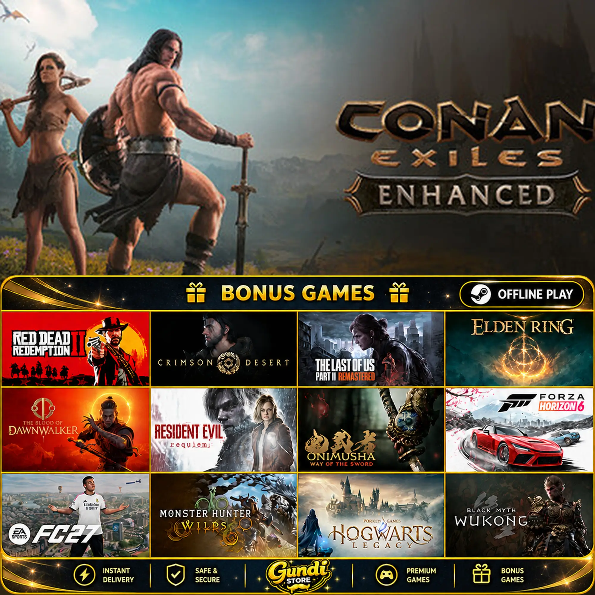 [AUTO CODE] - Conan Exiles Enhanced + BONUS GAME