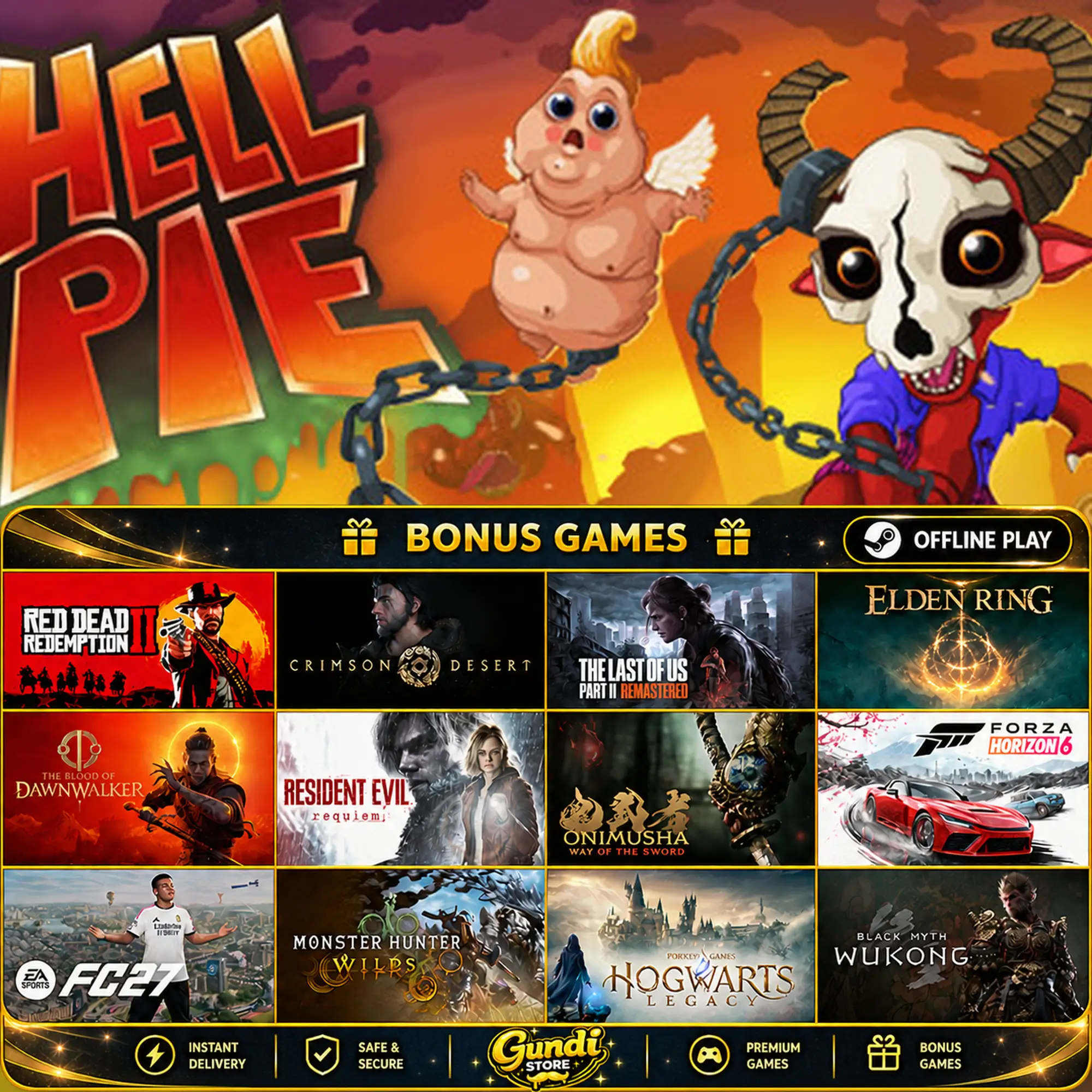 [AUTO CODE] - Hell Pie + BONUS GAME