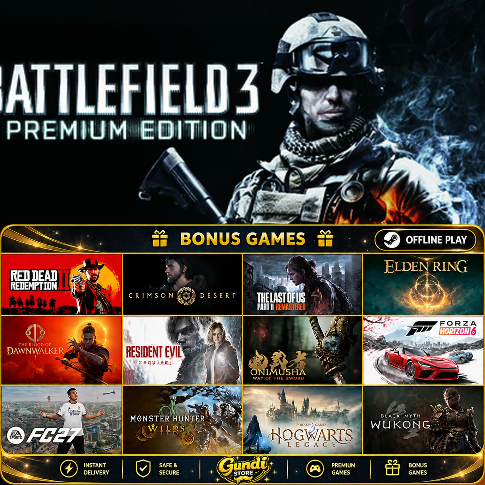 [AUTO CODE] - Battlefield 3 + BONUS GAME