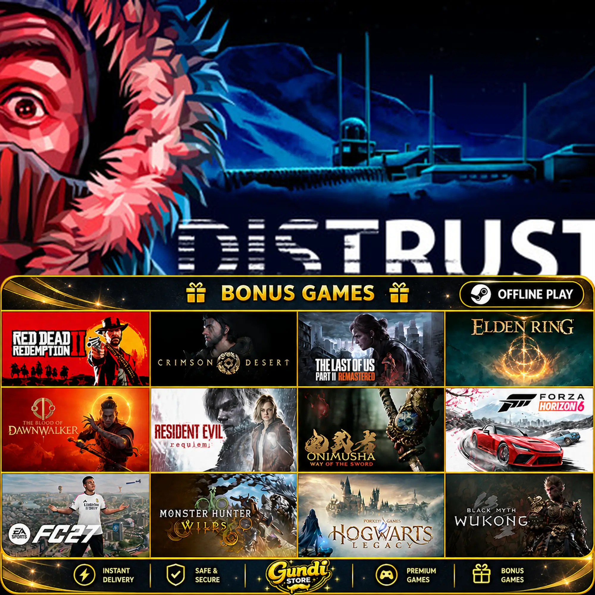 [AUTO CODE] - Distrust + BONUS GAME