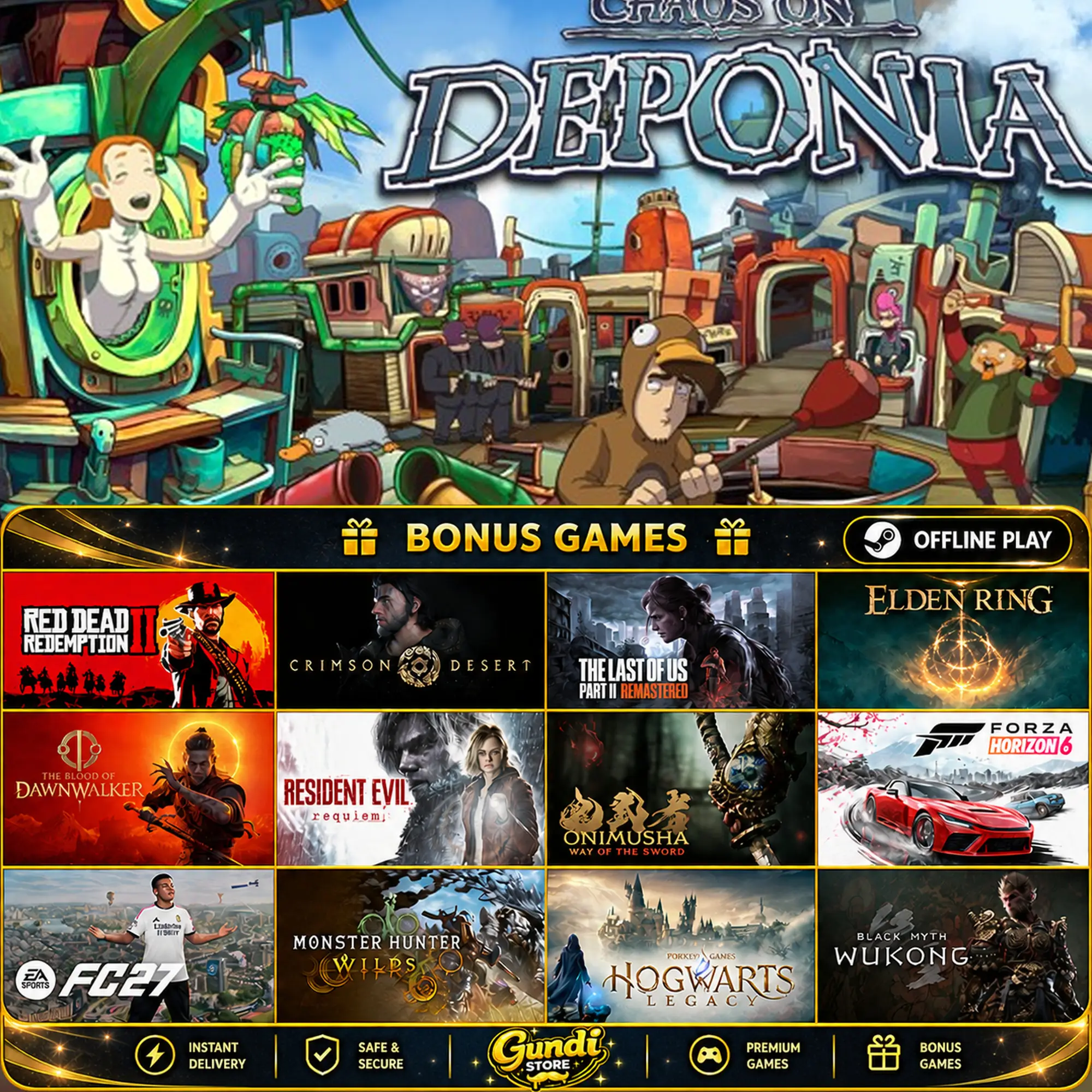 [AUTO CODE] - Chaos on Deponia + BONUS GAME