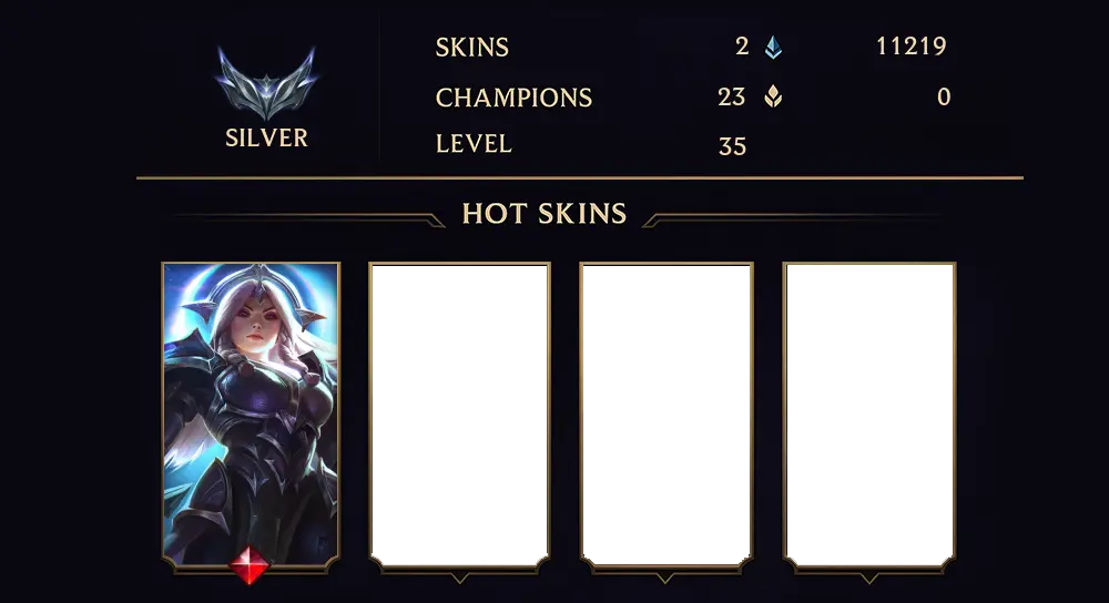 SILVER IV - 35 LVL - 2 SKIN