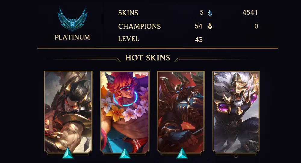 PLATINUM III - 43 LVL - 5 SKIN