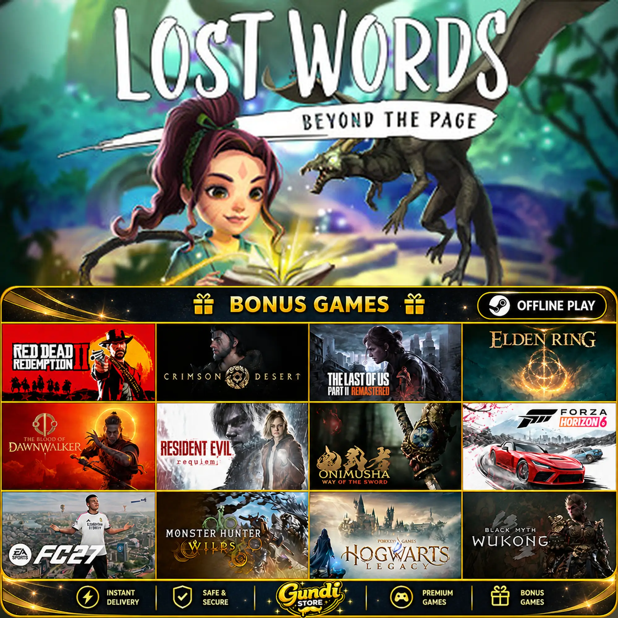 [AUTO CODE] - Lost Words_ Beyond the Page + BONUS GAME