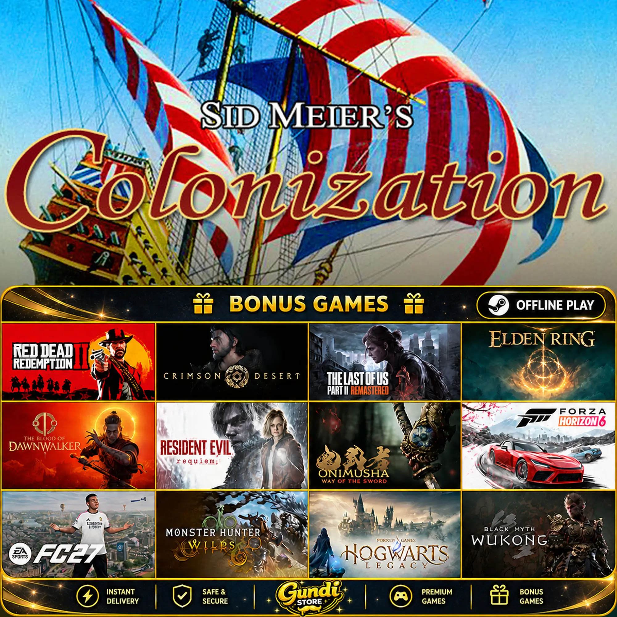 [AUTO CODE] - Sid Meier's Colonization (Classic) + BONUS GAME