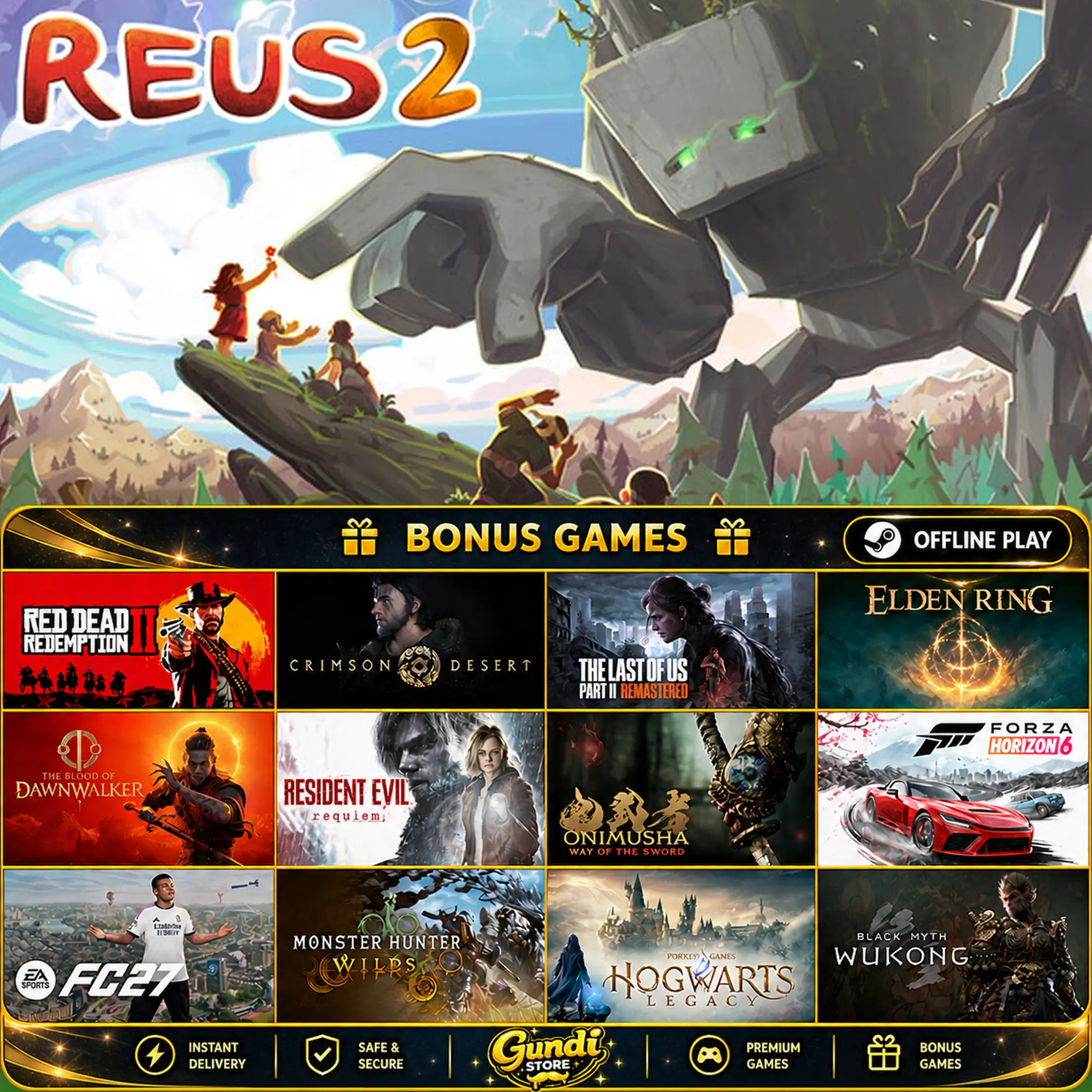 [AUTO CODE] - Reus 2 + BONUS GAME