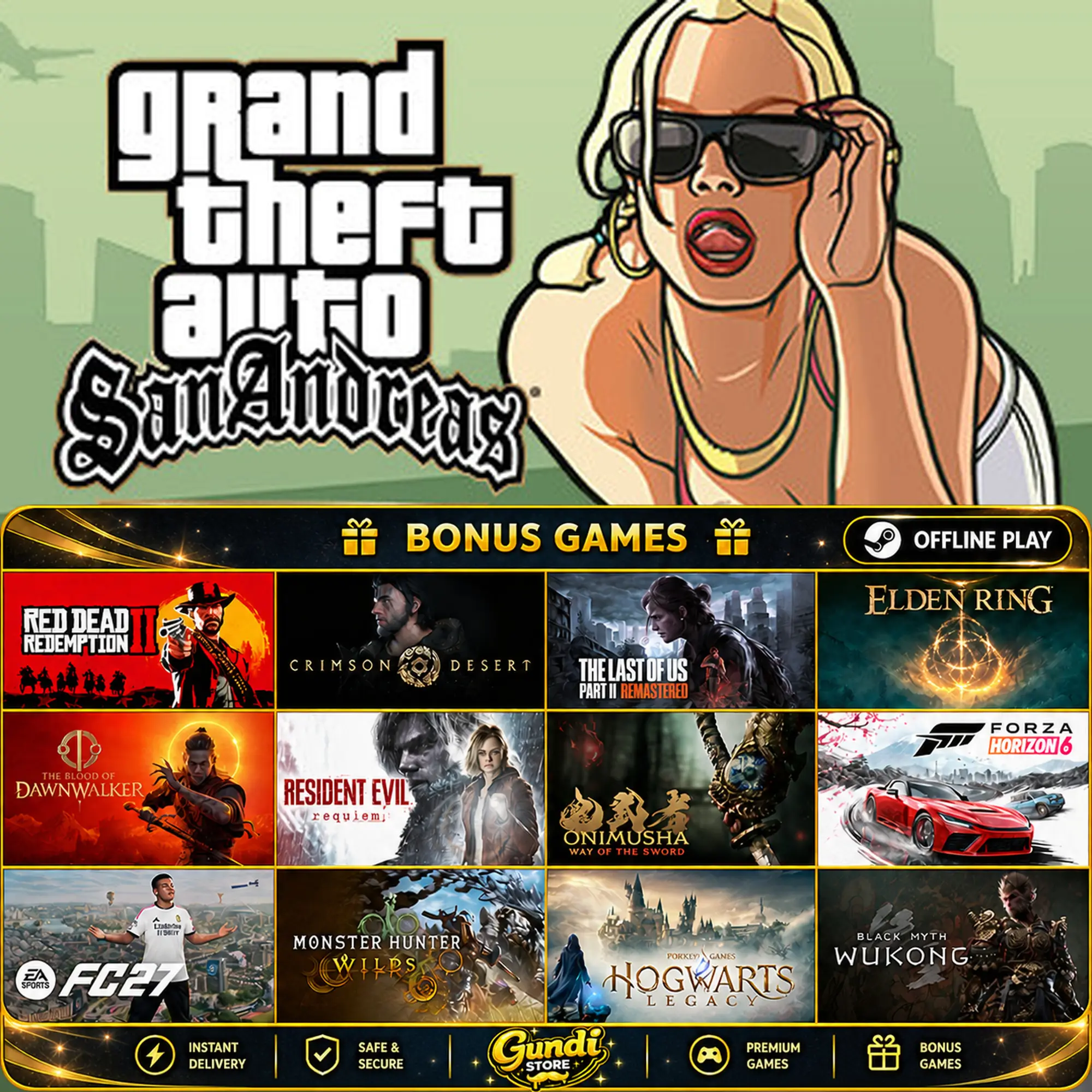 [AUTO CODE] - Grand Theft Auto_ San Andreas - The Definitive Edition + BONUS GAME