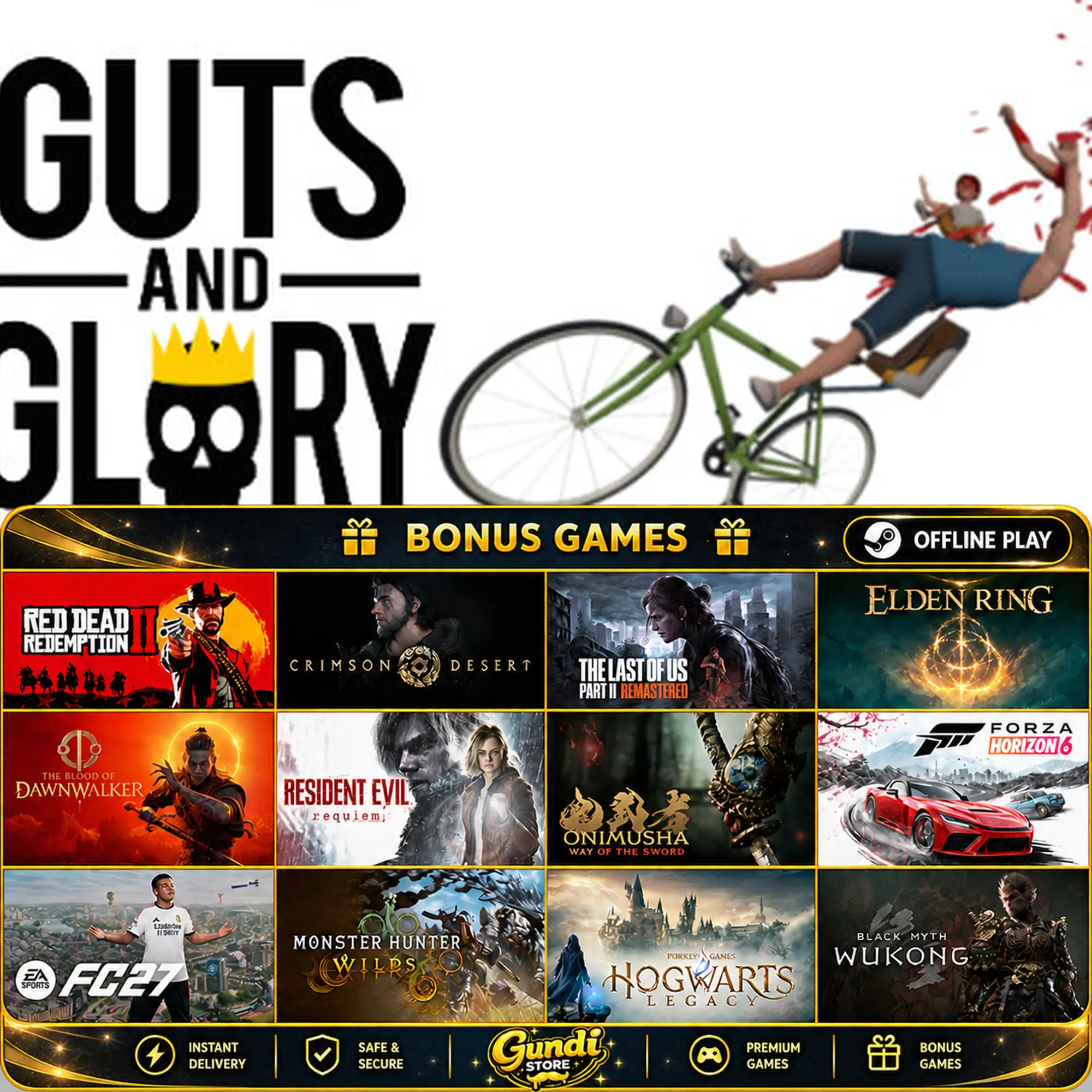 [AUTO CODE] - Guts and Glory + BONUS GAME