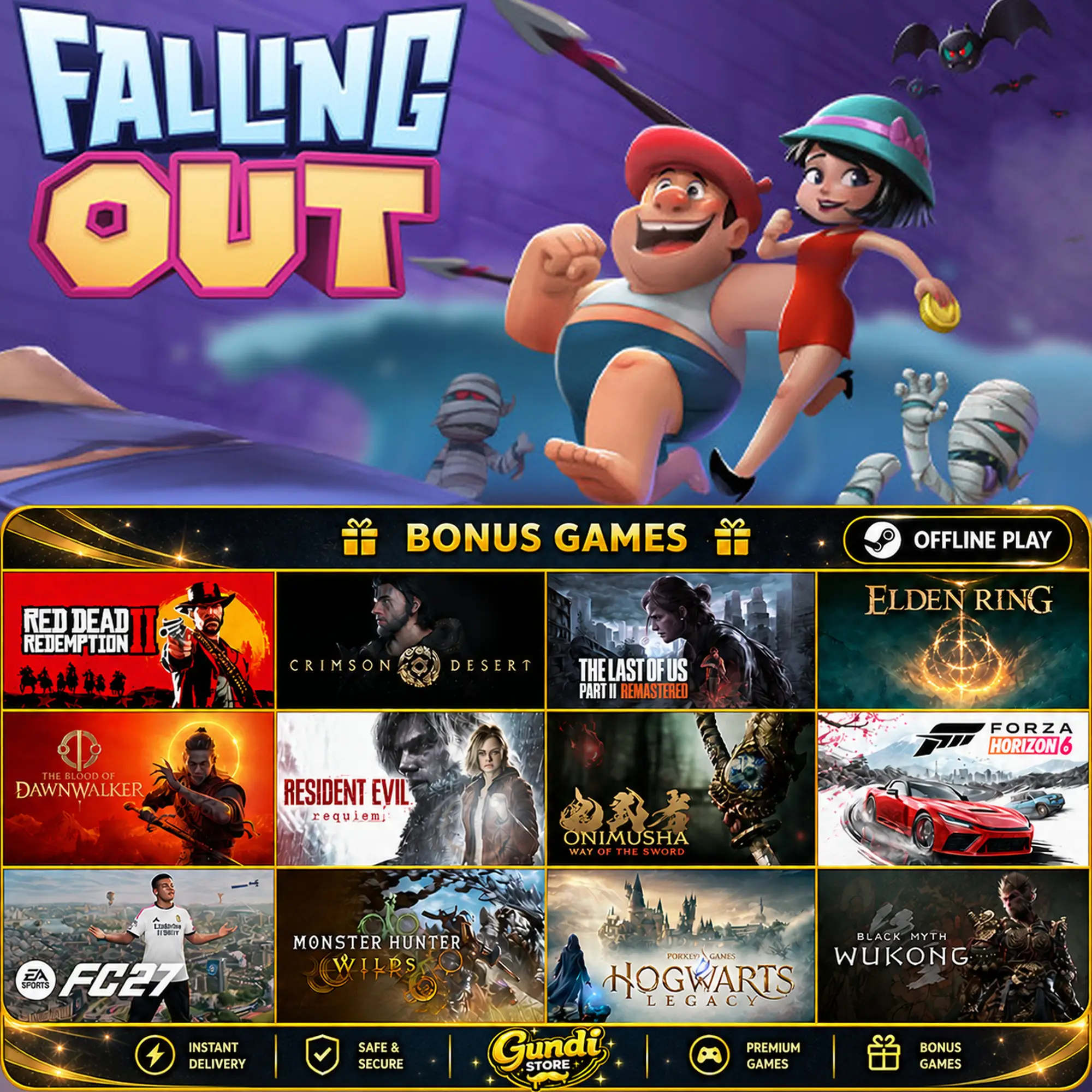 [AUTO CODE] - Falling Out + BONUS GAME