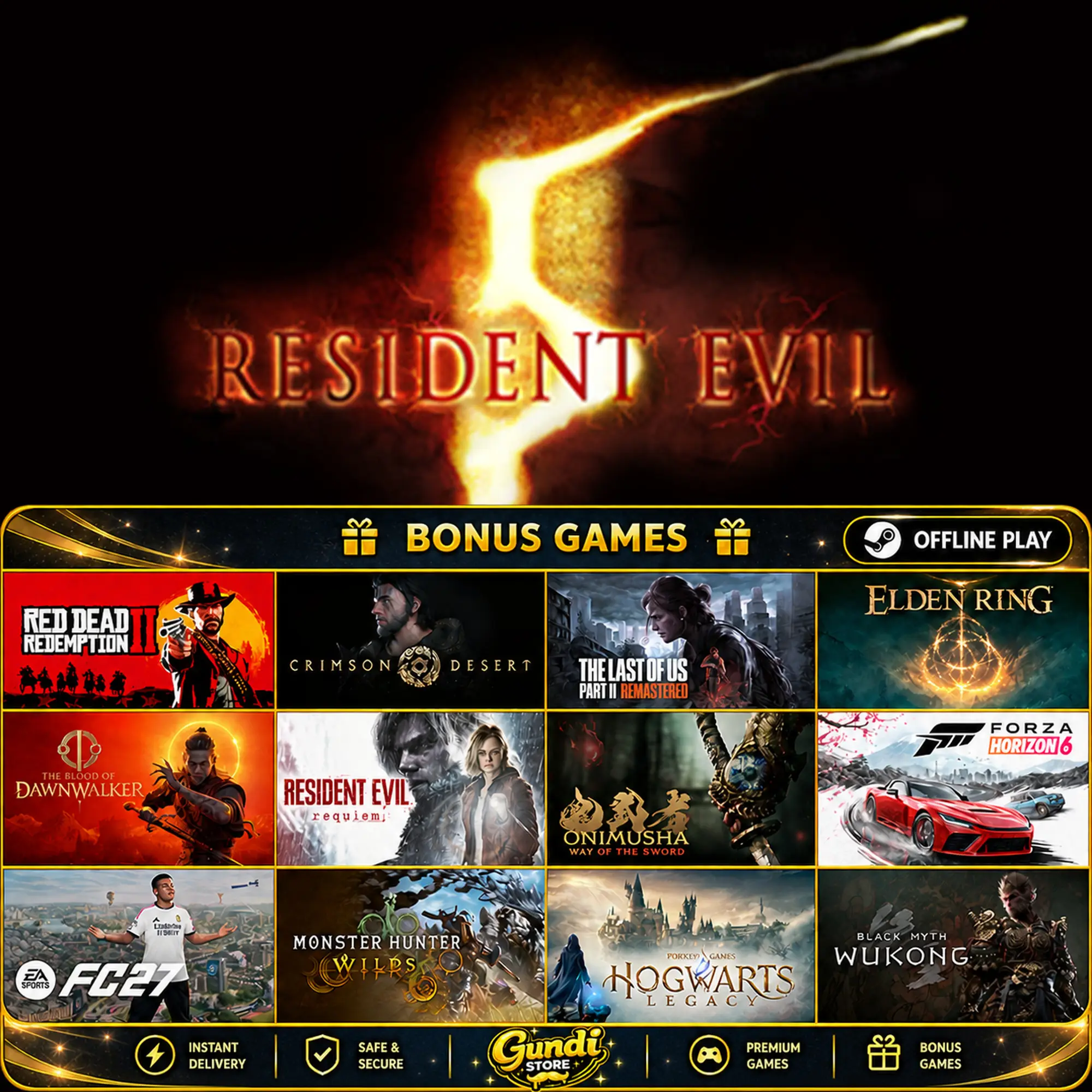 [AUTO CODE] - Resident Evil 5 + BONUS GAME