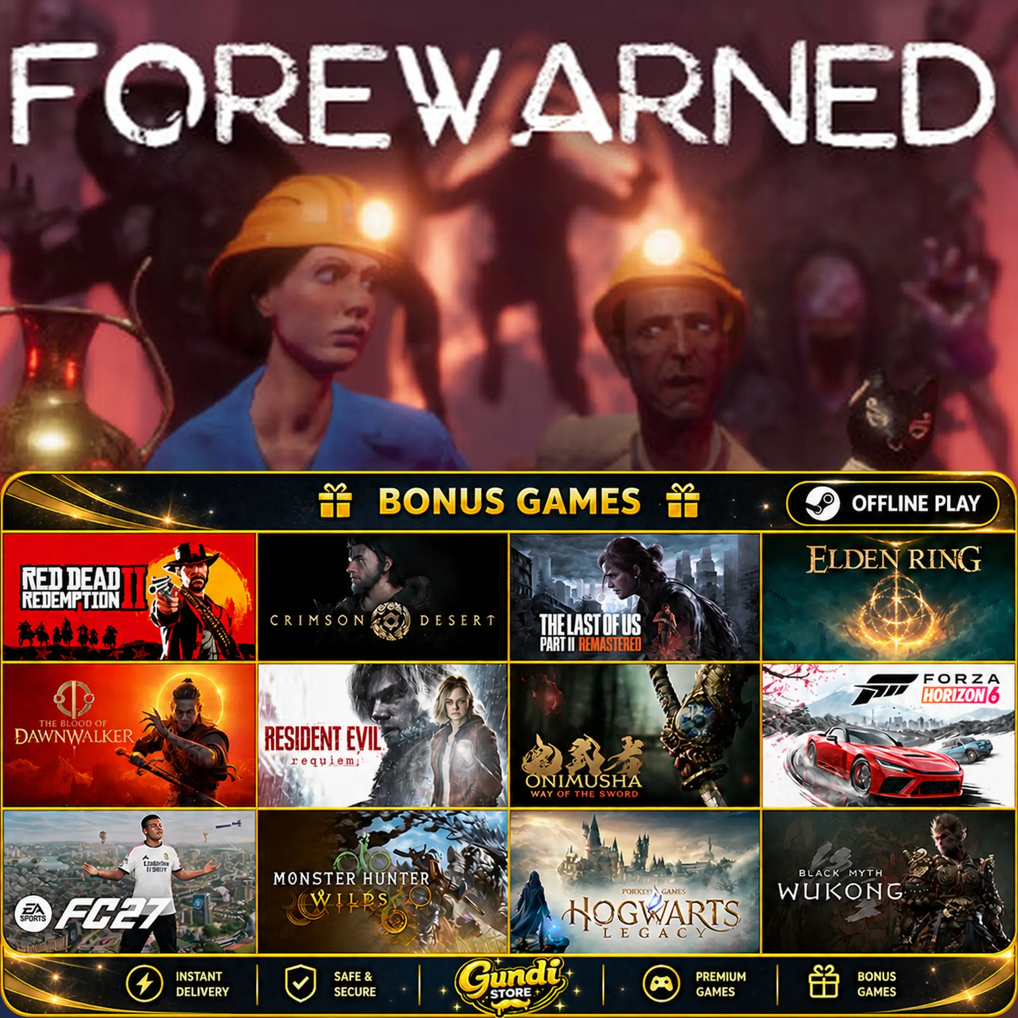 [AUTO CODE] - FOREWARNED + BONUS GAME