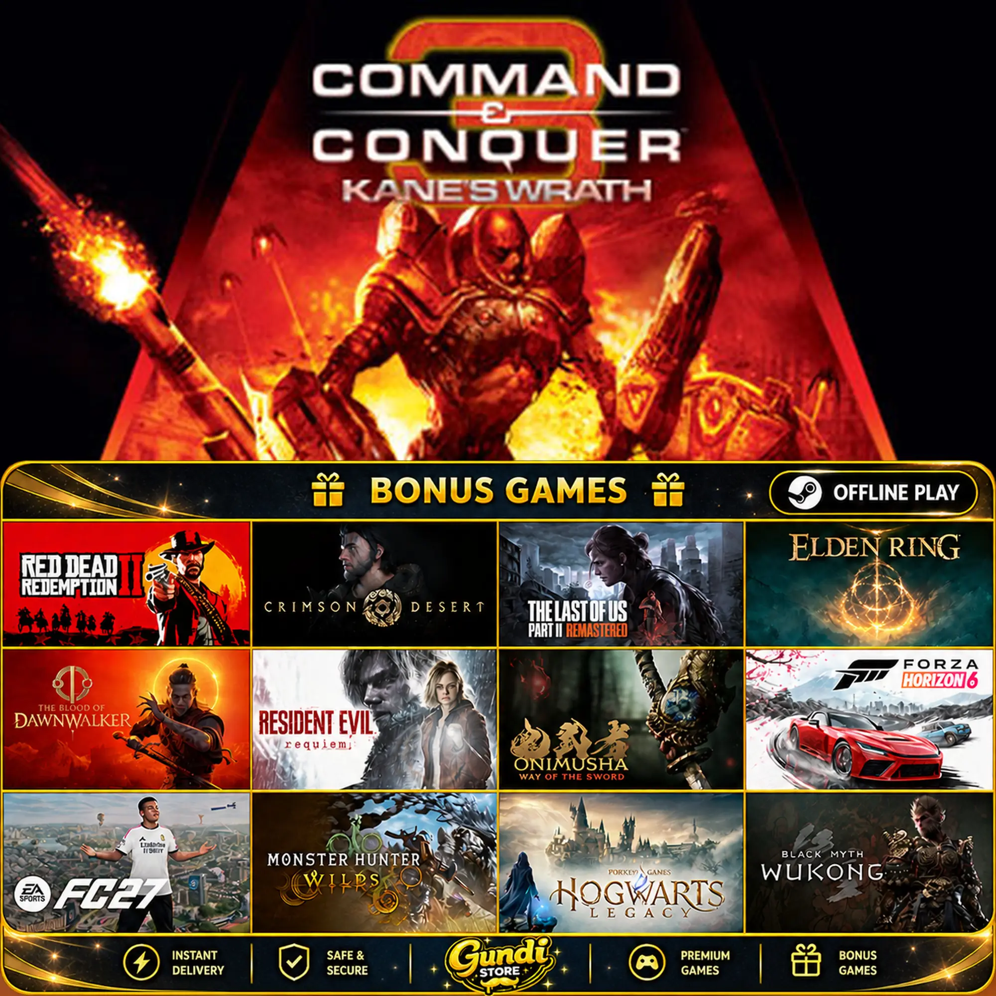 [AUTO CODE] - Command & Conquer 3_ Kane's Wrath™ + BONUS GAME