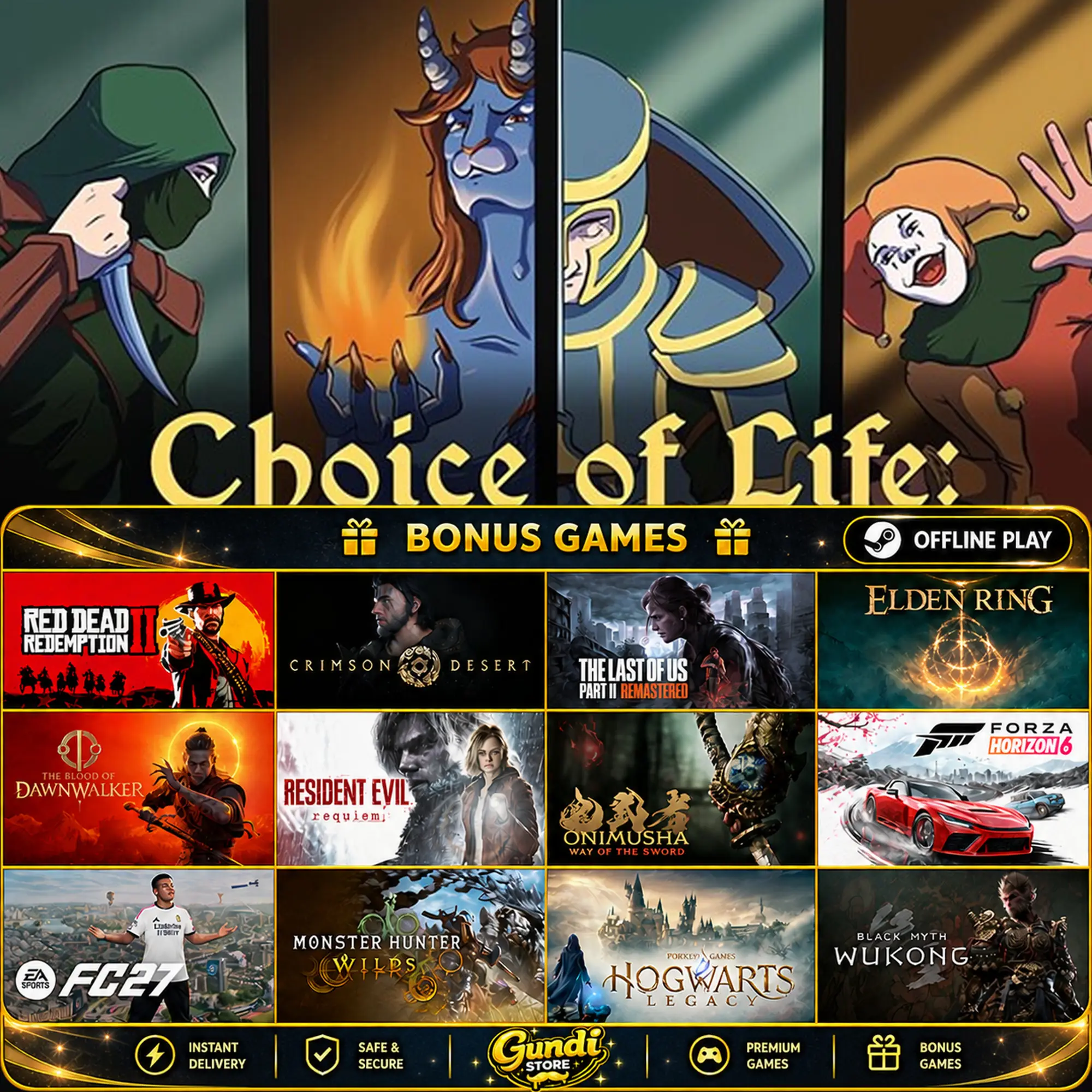 [AUTO CODE] - Choice of Life_ Middle Ages + BONUS GAME