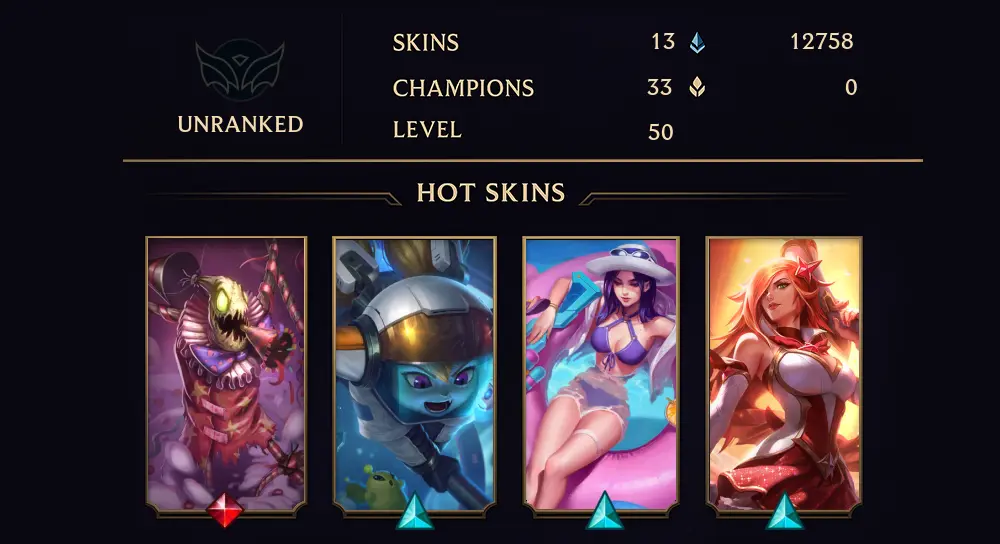 UNRANKED - 50 LVL - 13 SKIN