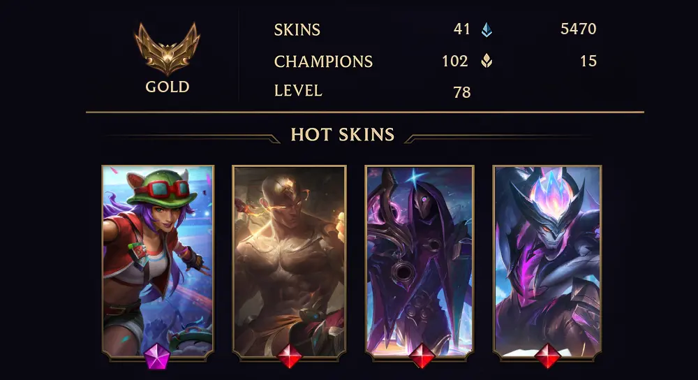 GOLD III - 78 LVL - 41 SKIN
