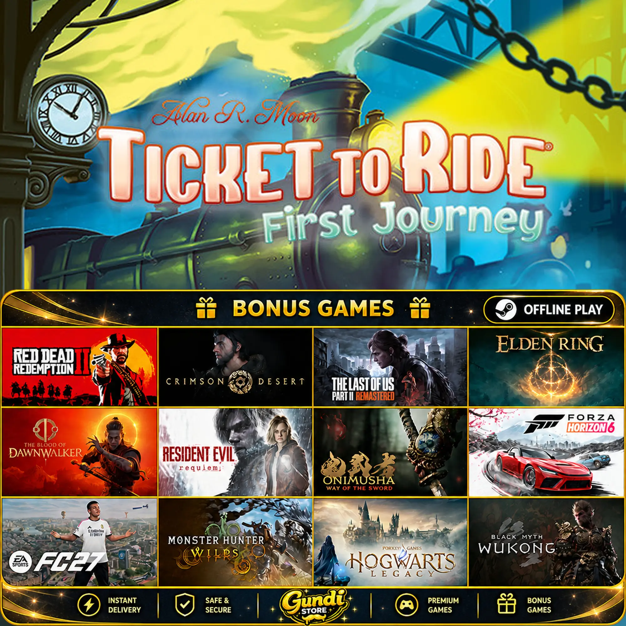 [AUTO CODE] - Ticket to Ride_ First Journey + BONUS GAME