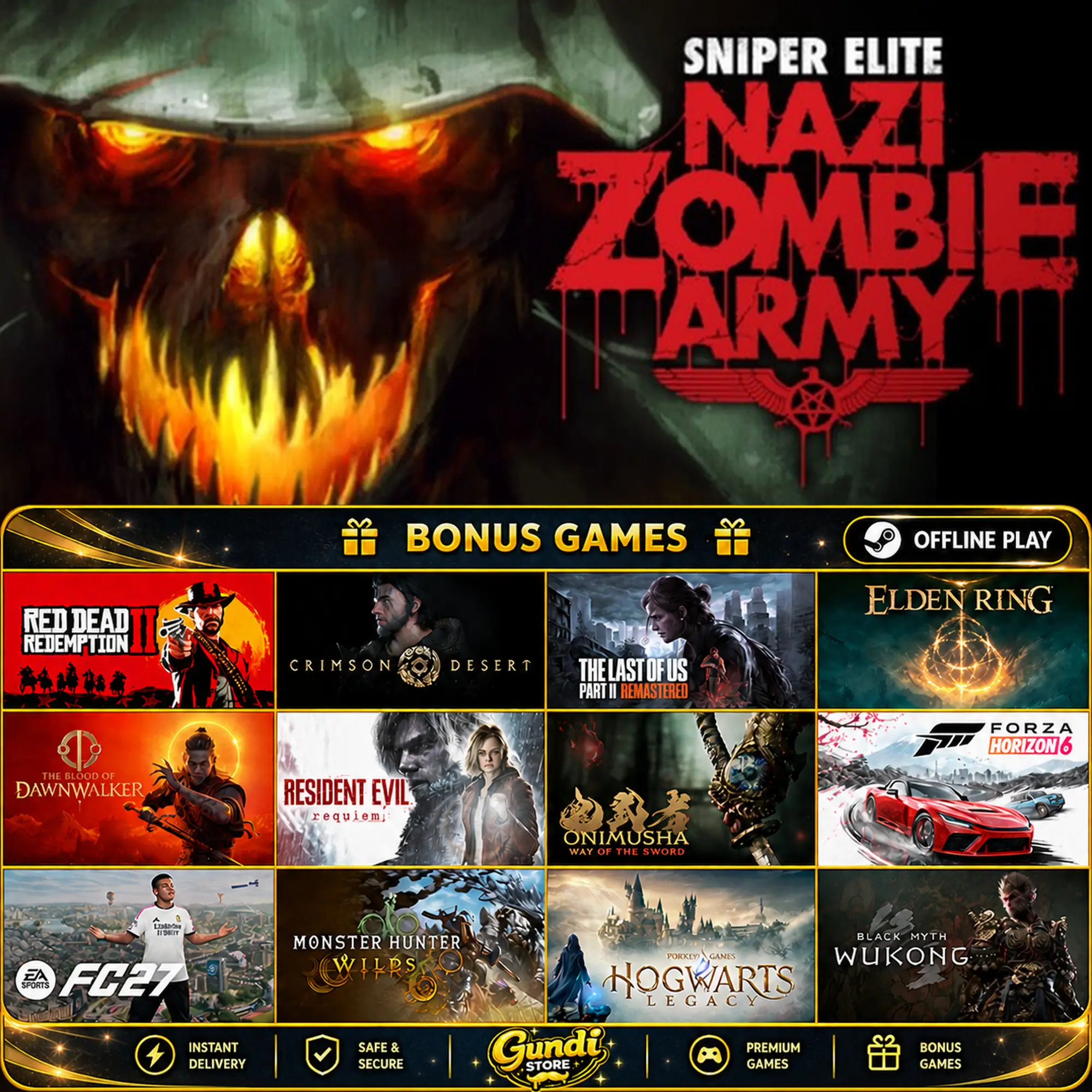 [AUTO CODE] - Sniper Elite_ Nazi Zombie Army + BONUS GAME