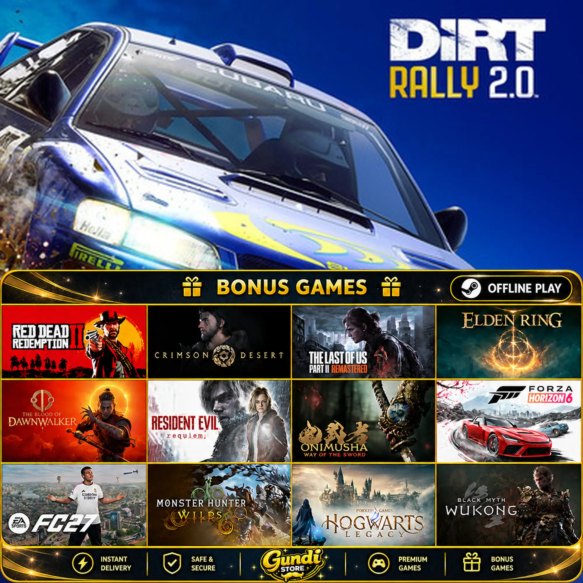 [AUTO CODE] - DiRT Rally 2.0 + BONUS GAME