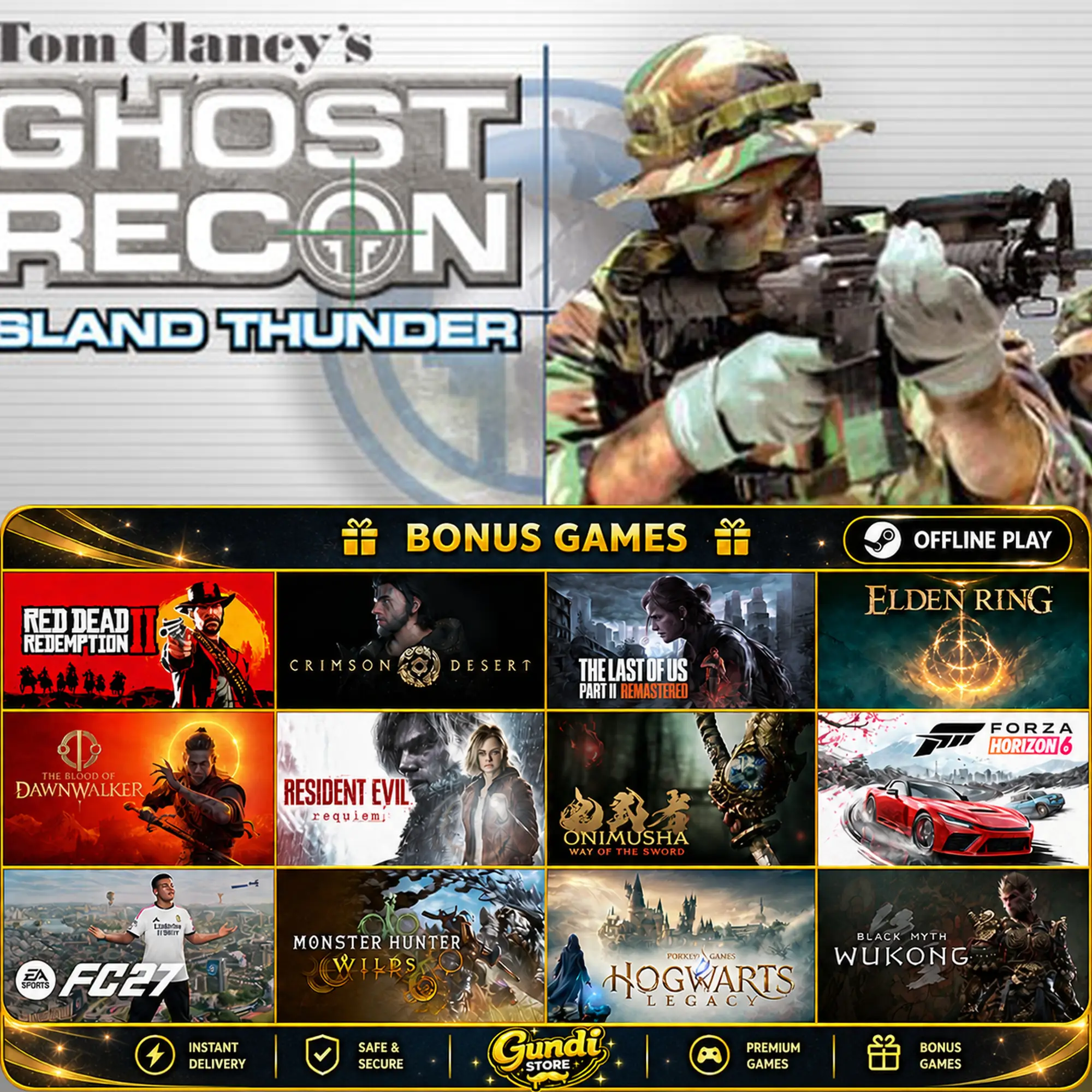 [AUTO CODE] - Tom Clancy's Ghost Recon_ Island Thunder + BONUS GAME