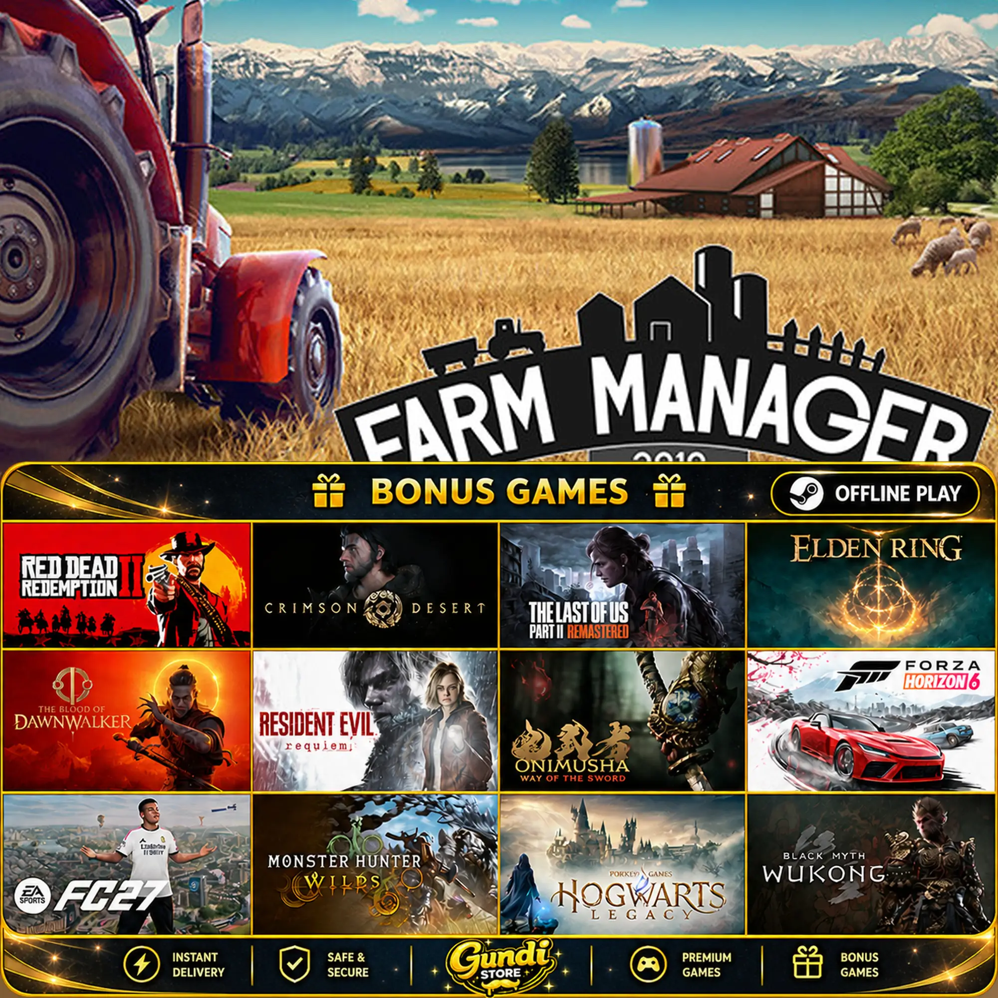 [AUTO CODE] - Farm Manager 2018 + BONUS GAME