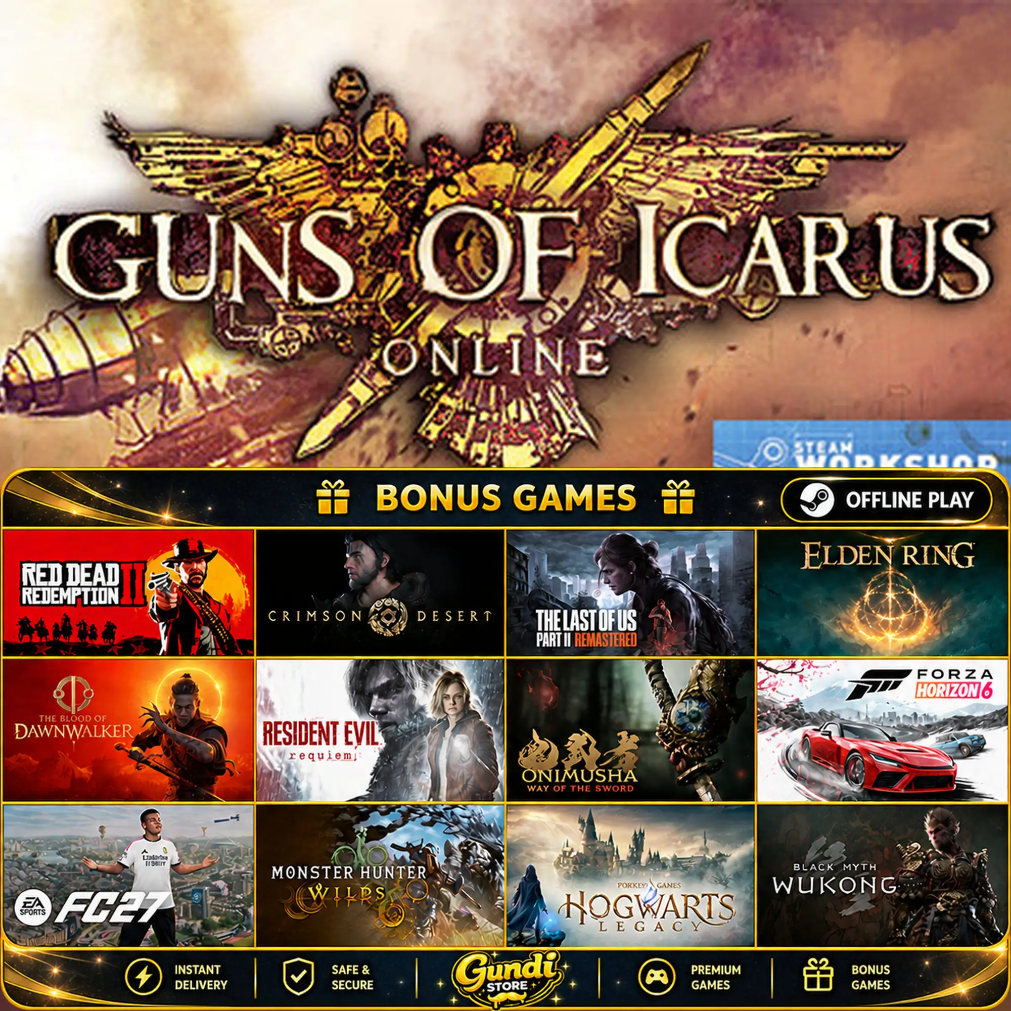 [AUTO CODE] - Guns of Icarus Online + BONUS GAME