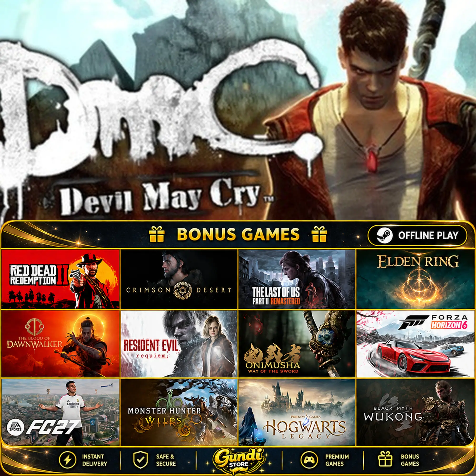 [AUTO CODE] - DmC_ Devil May Cry + BONUS GAME