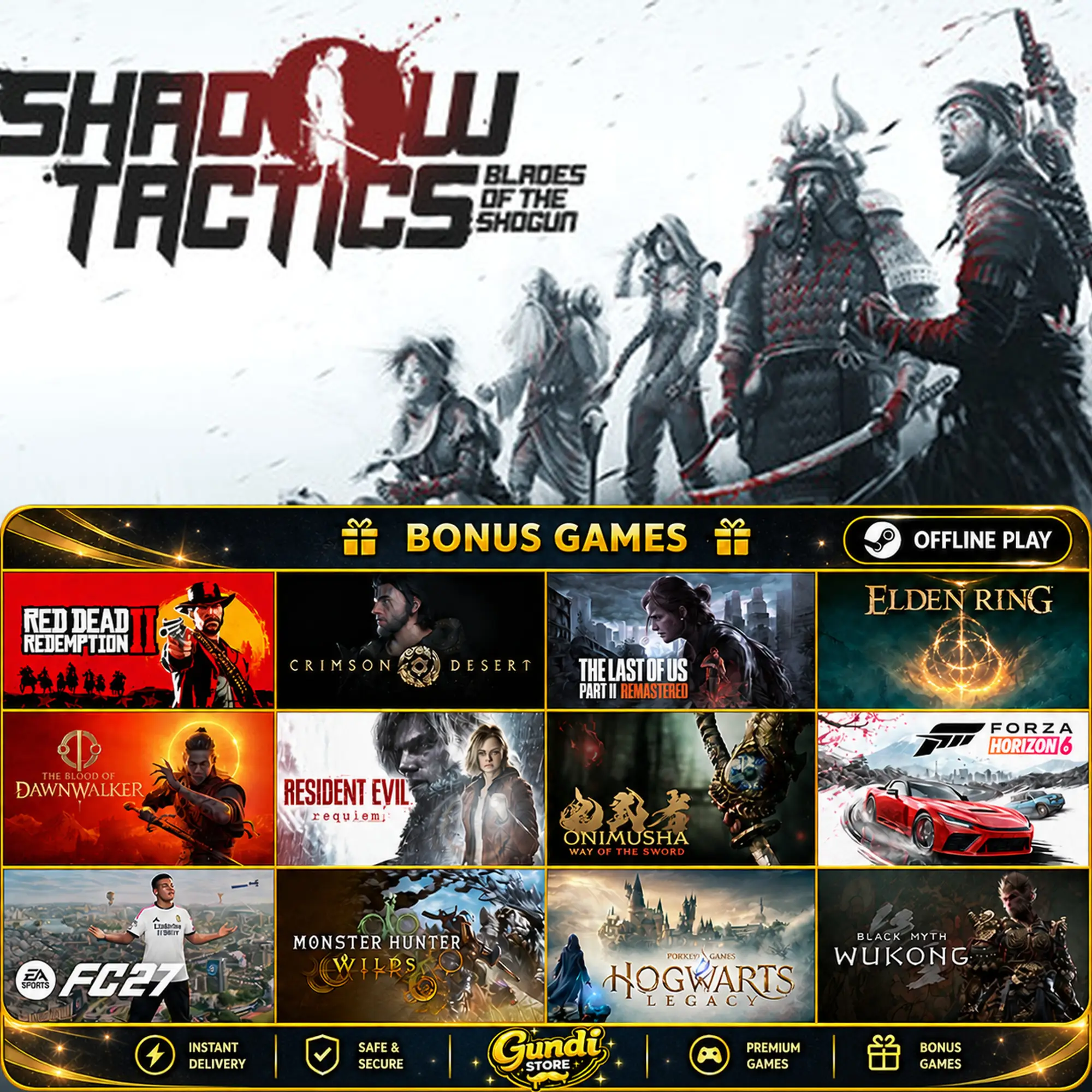 [AUTO CODE] - Shadow Tactics_ Blades of the Shogun + BONUS GAME