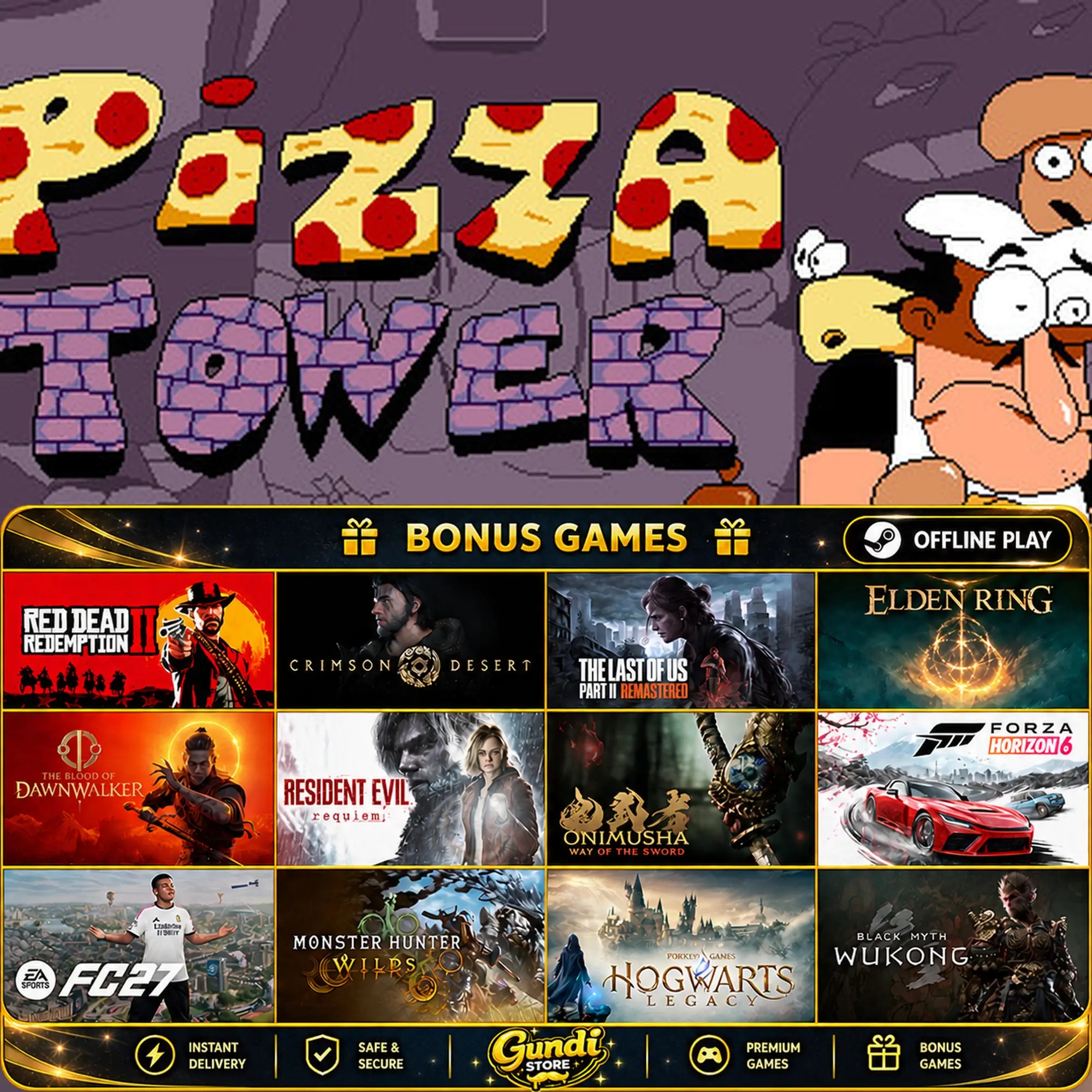 [AUTO CODE] - Pizza Tower + BONUS GAME