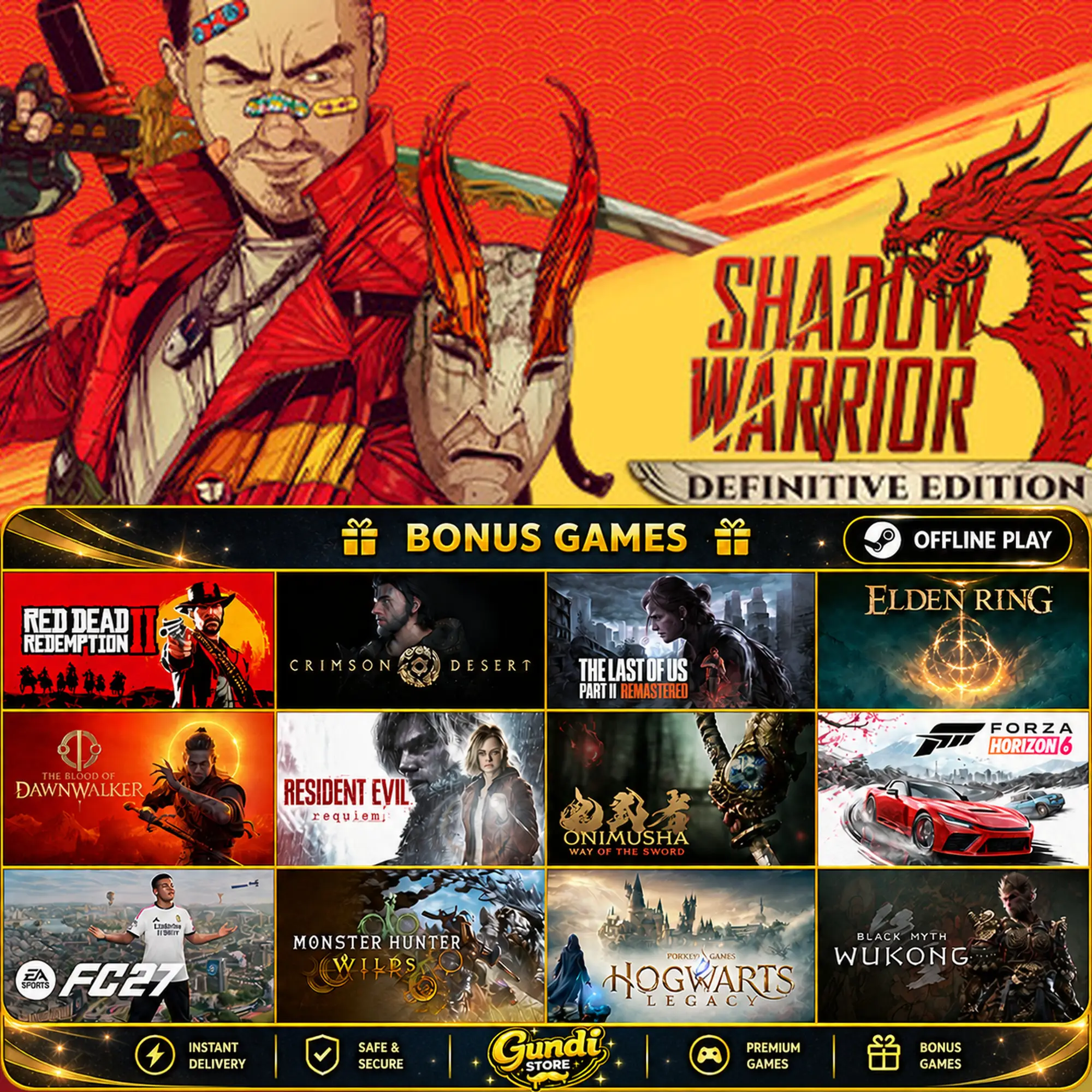 [AUTO CODE] - Shadow Warrior 3_ Definitive Edition + BONUS GAME