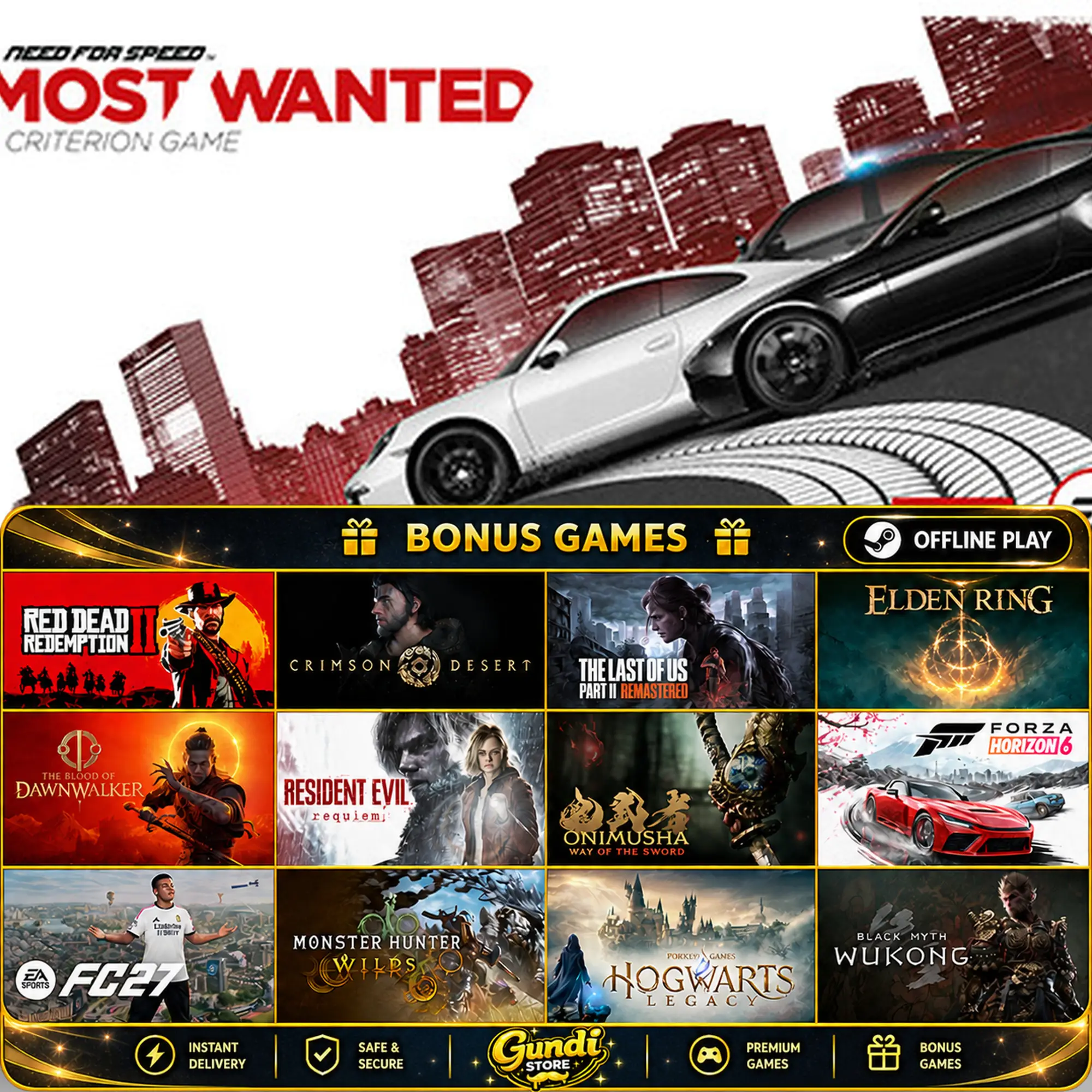 [AUTO CODE] - Need for Speed Most Wanted + BONUS GAME