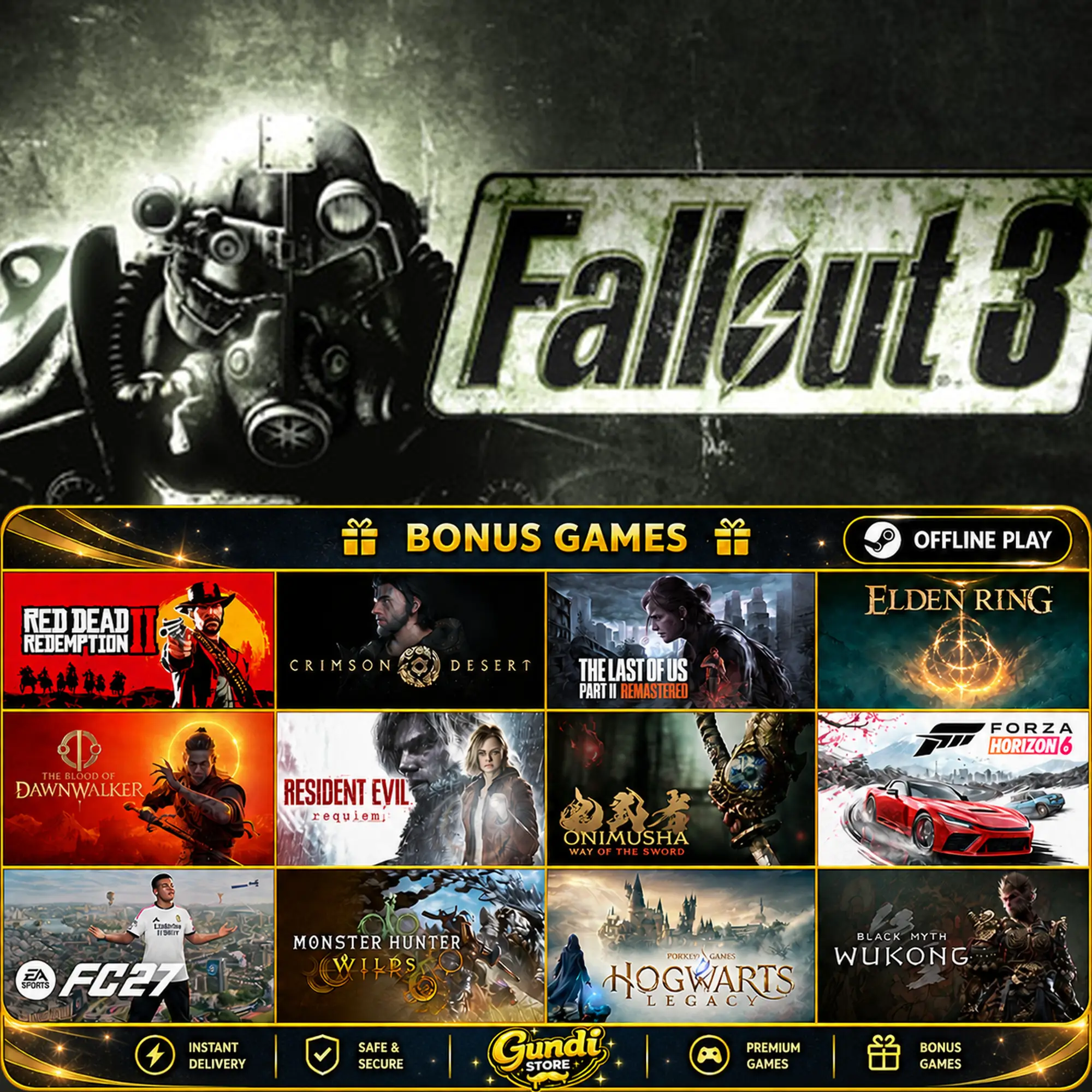 [AUTO CODE] - Fallout 3 + BONUS GAME