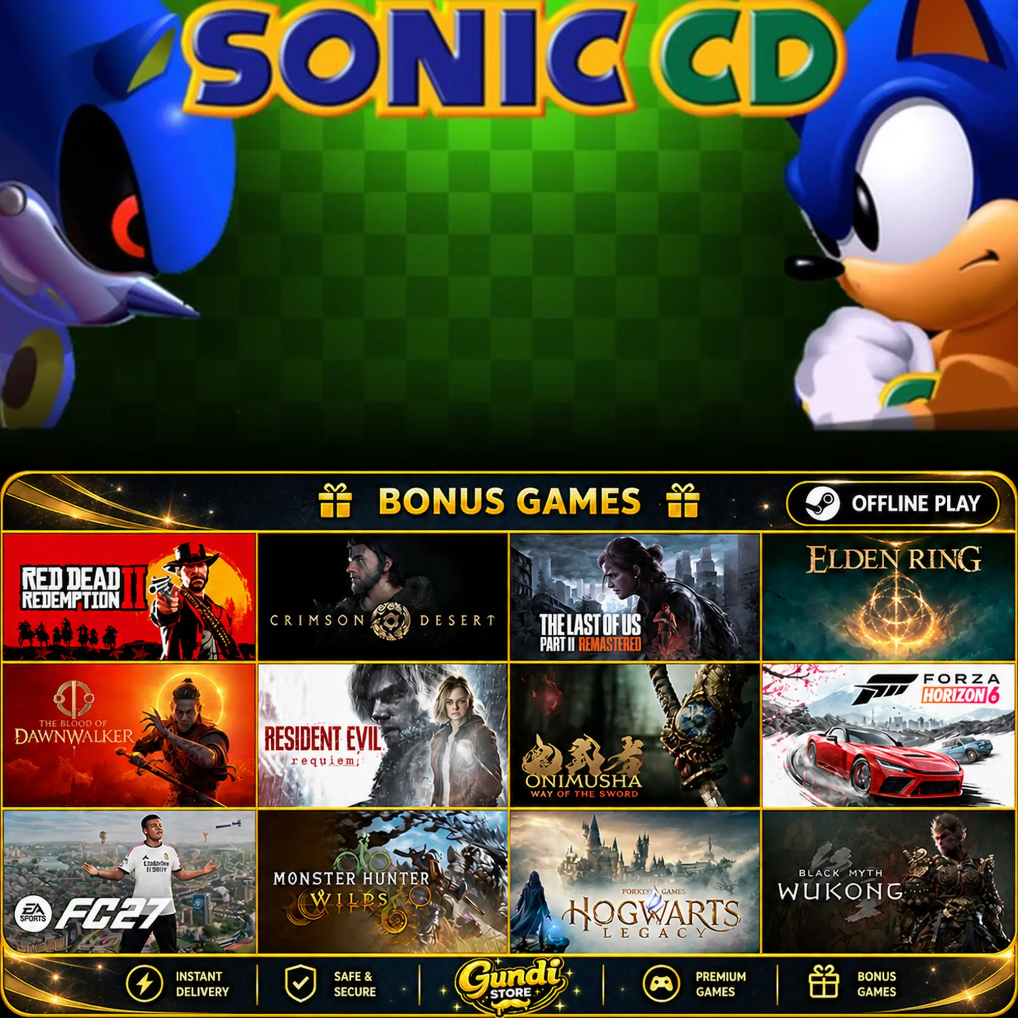 [AUTO CODE] - Sonic CD + BONUS GAME
