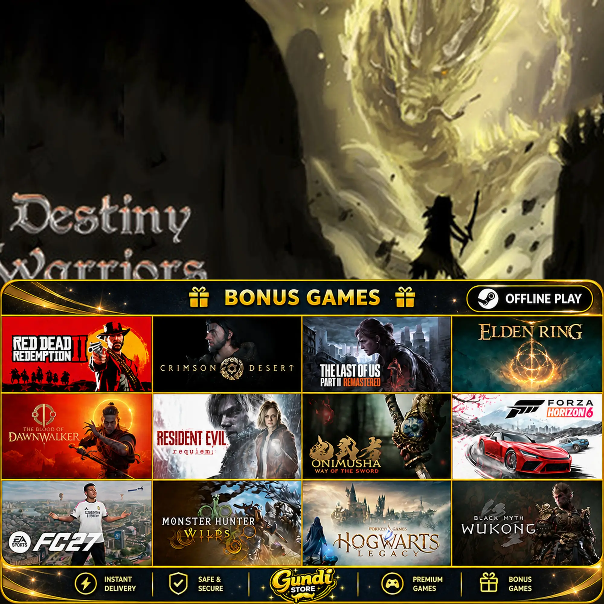 [AUTO CODE] - Destiny Warriors + BONUS GAME