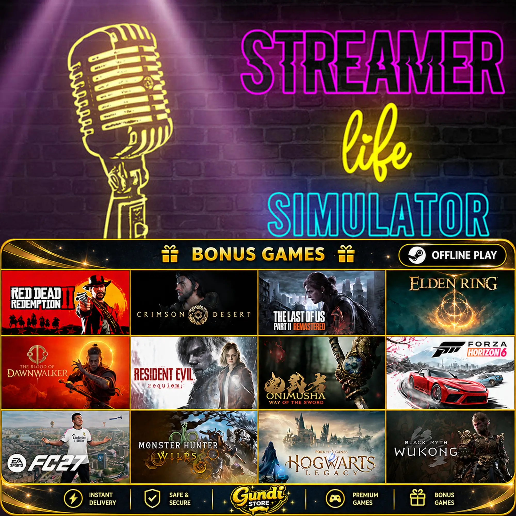 [AUTO CODE] - Streamer Life Simulator + BONUS GAME