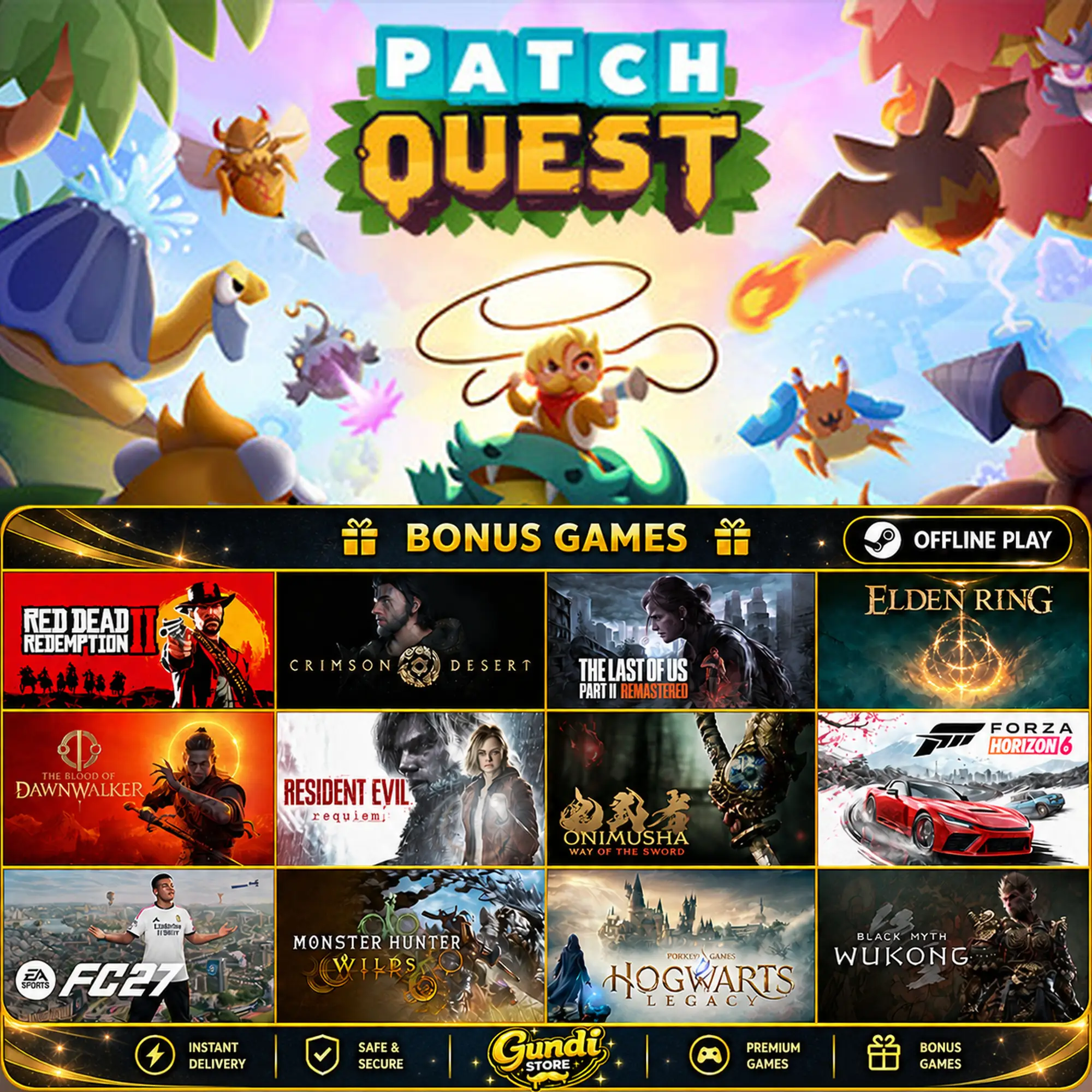 [AUTO CODE] - Patch Quest + BONUS GAME