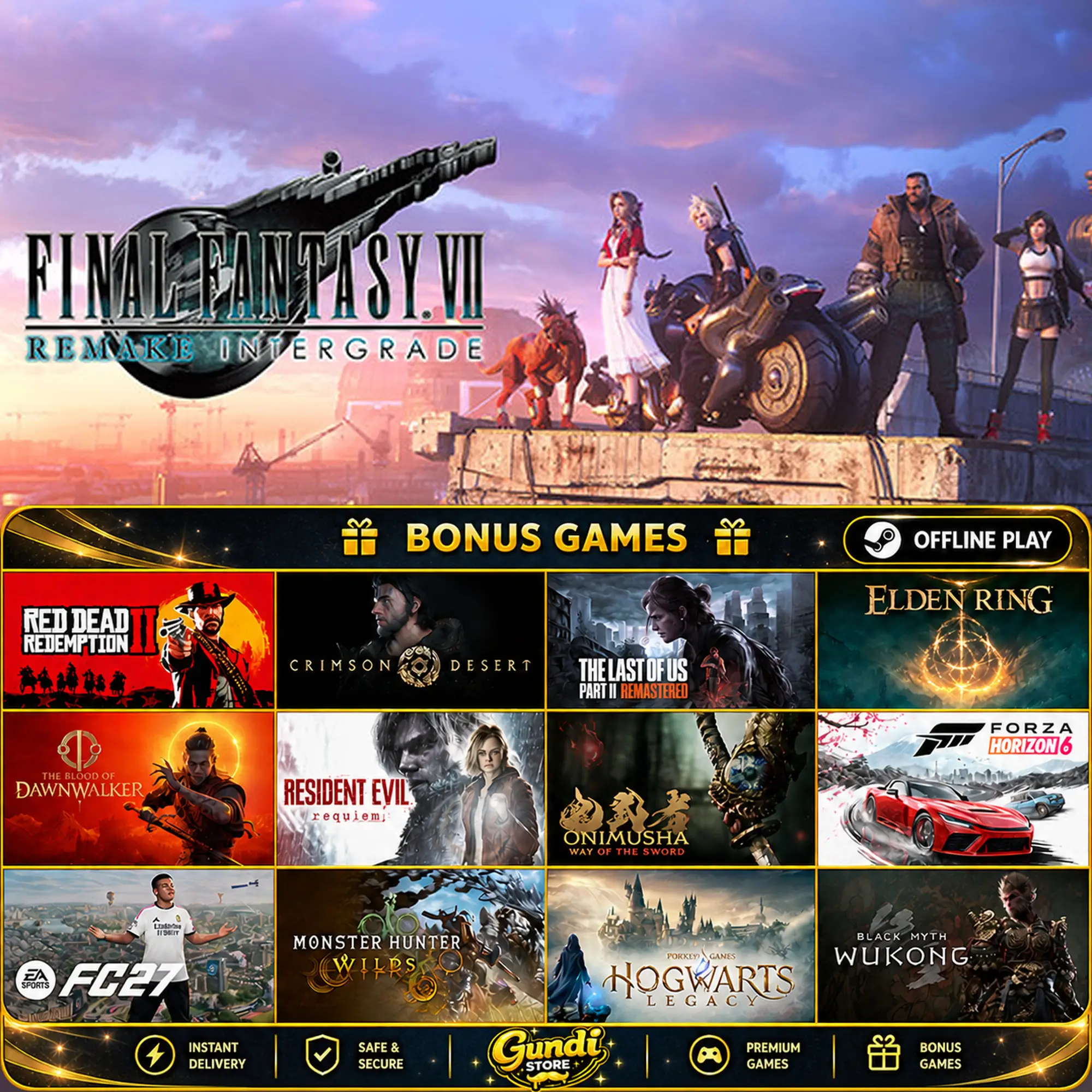 [AUTO CODE] - FINAL FANTASY VII REMAKE INTERGRADE + BONUS GAME