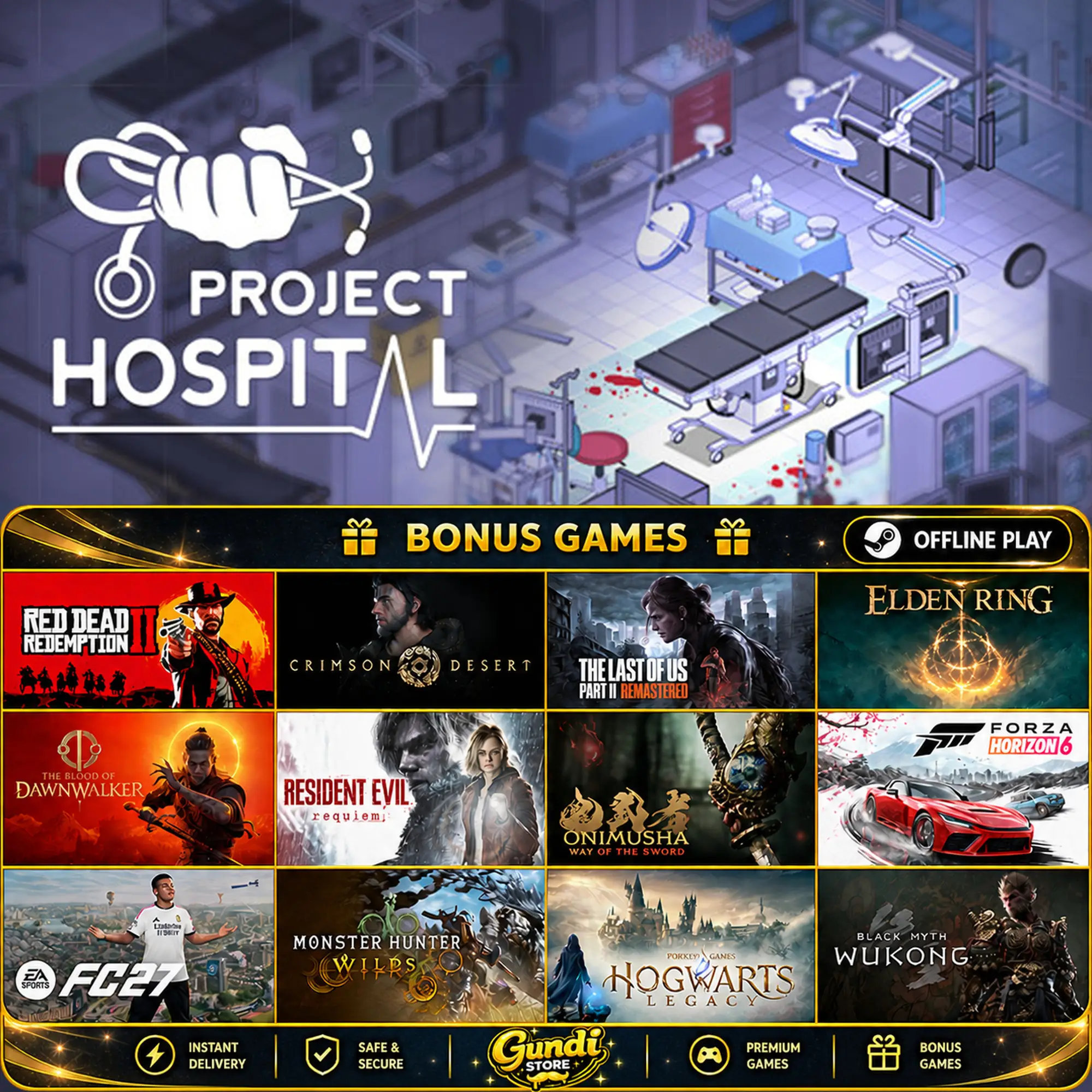 [AUTO CODE] - Project Hospital + BONUS GAME