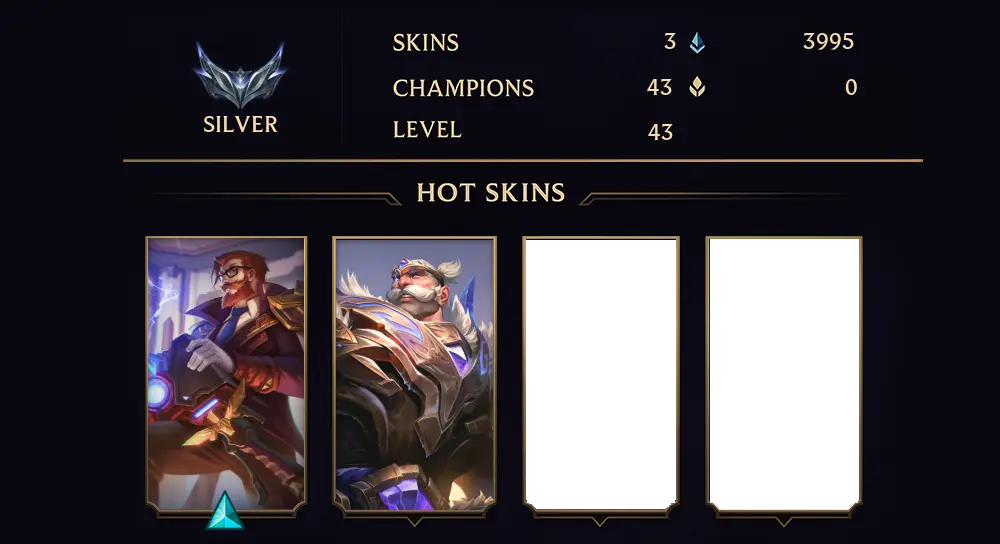 SILVER IV - 43 LVL - 3 SKIN