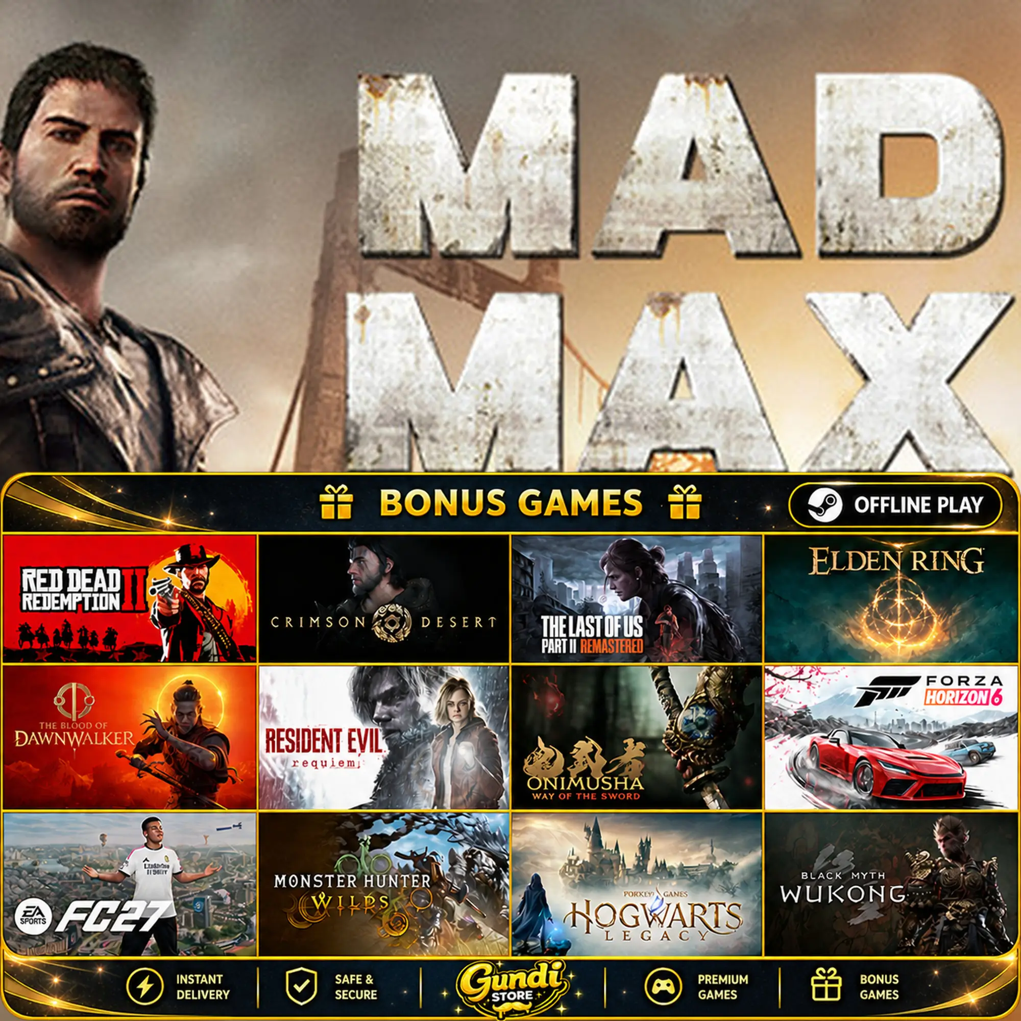 [AUTO CODE] - Mad Max + BONUS GAME