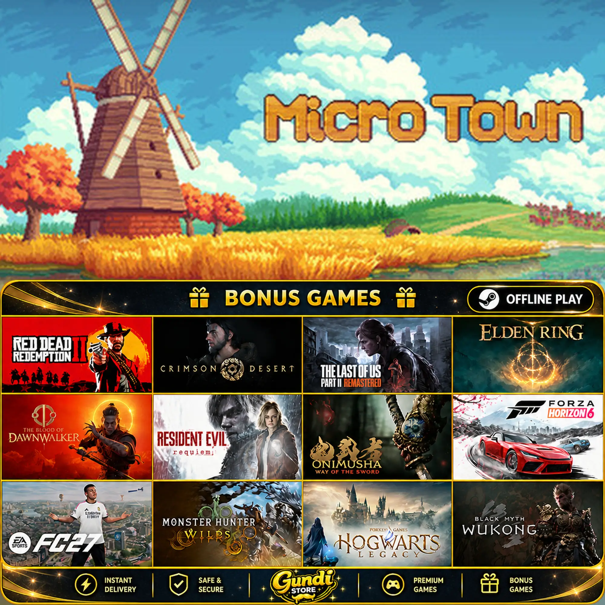 [AUTO CODE] - MicroTown + BONUS GAME