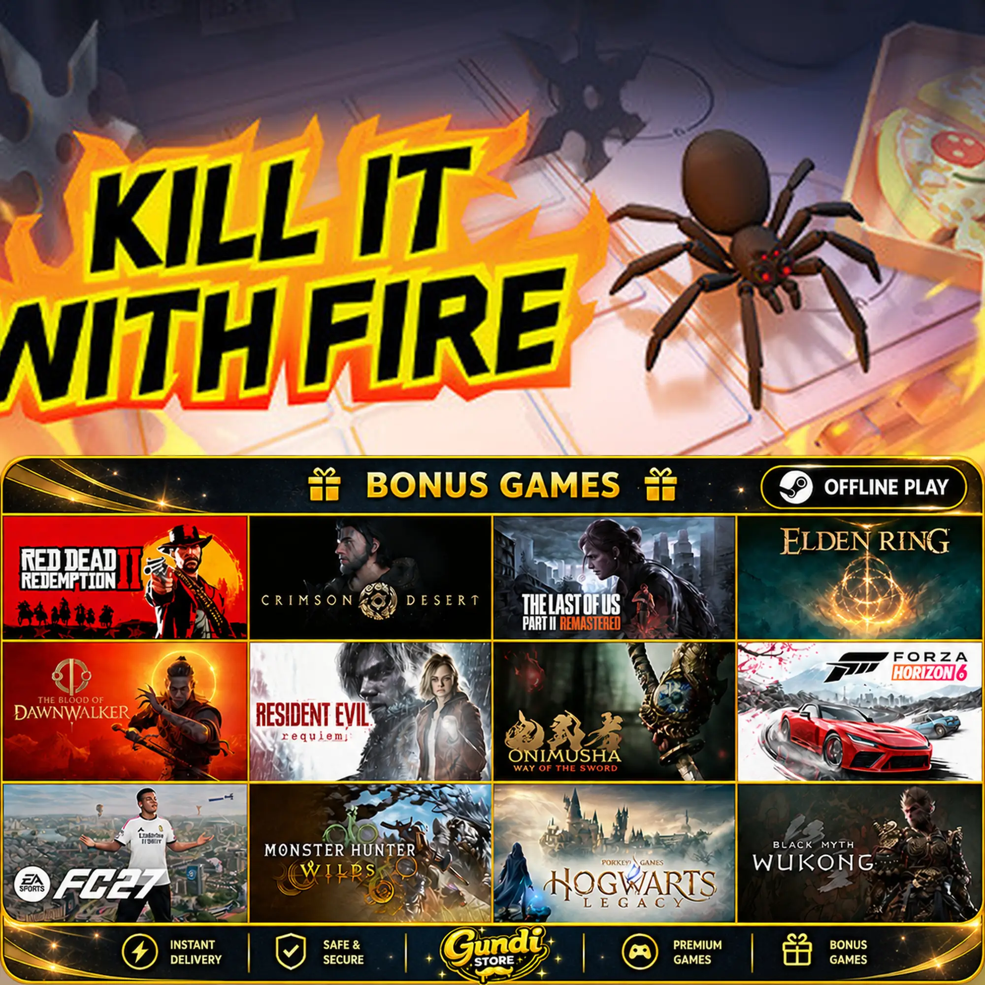 [AUTO CODE] - Kill It With Fire + BONUS GAME