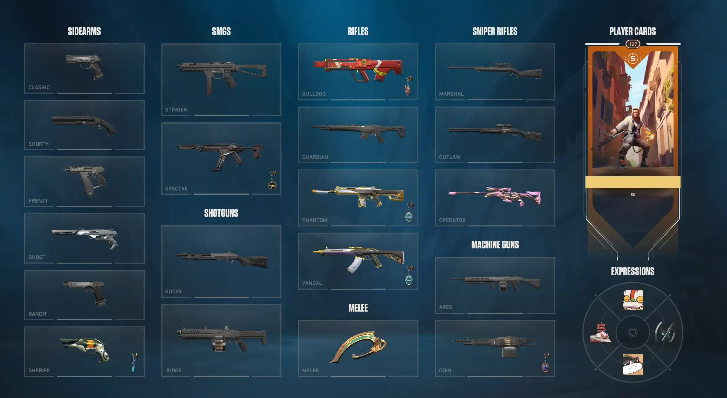 28 Agents - 28 Skins - Unranked - Ranked Ready - 127 LVL - Full Acces