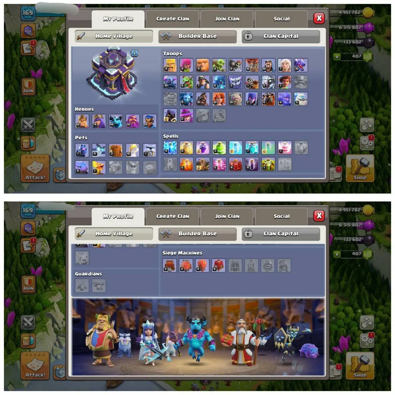 {75% DISCOUNT} TH15 HALF MAX ID⚡️7 EPIC EQUIPMENT⚡️XP-169⚡️HERO 62-74-44-32-26⚡️OP LAB⚡️INSTANT DELIVERY 🚚